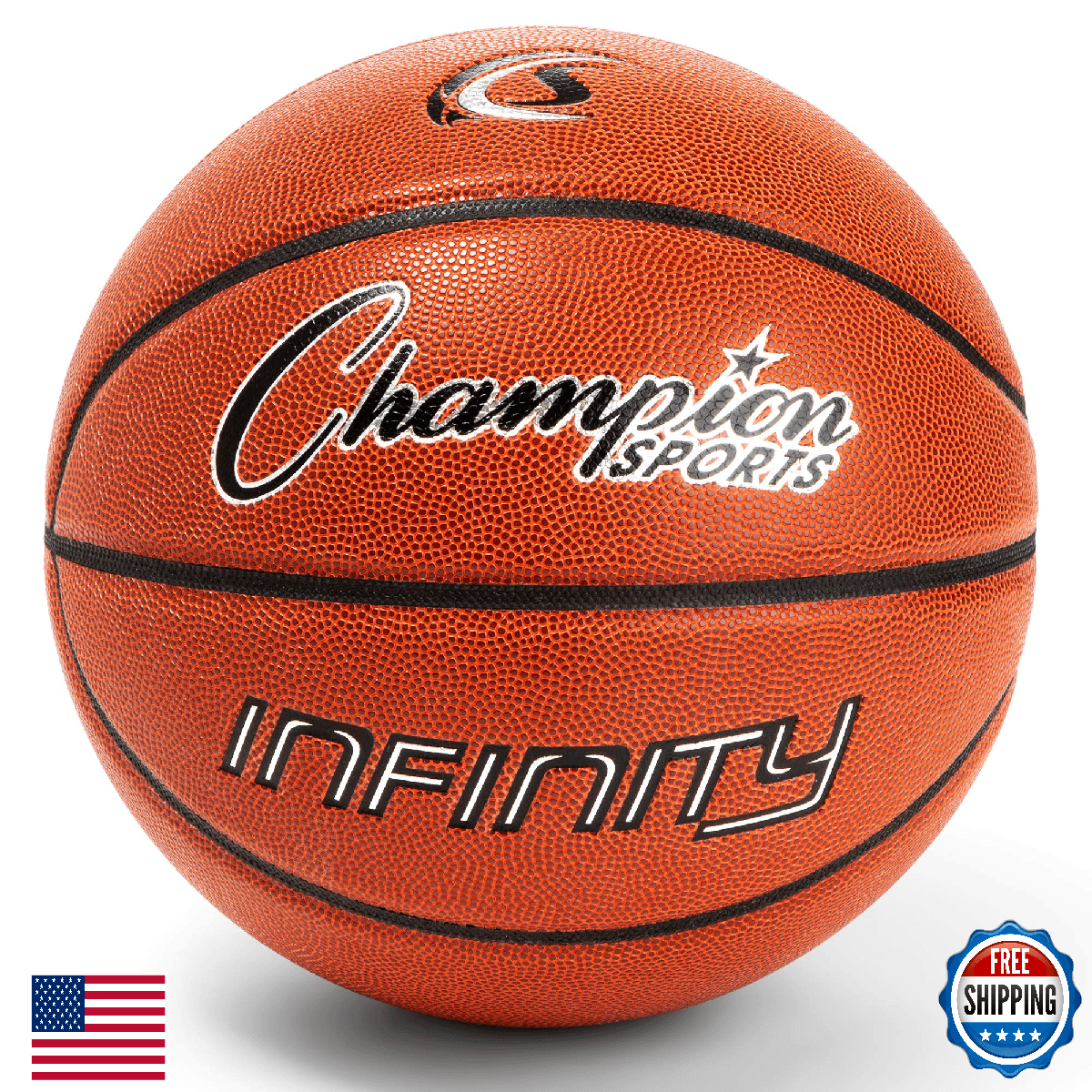 Champion Sports Composite Game Basketball Official Size 7 (29.5") Tacky Grip - Image 1
