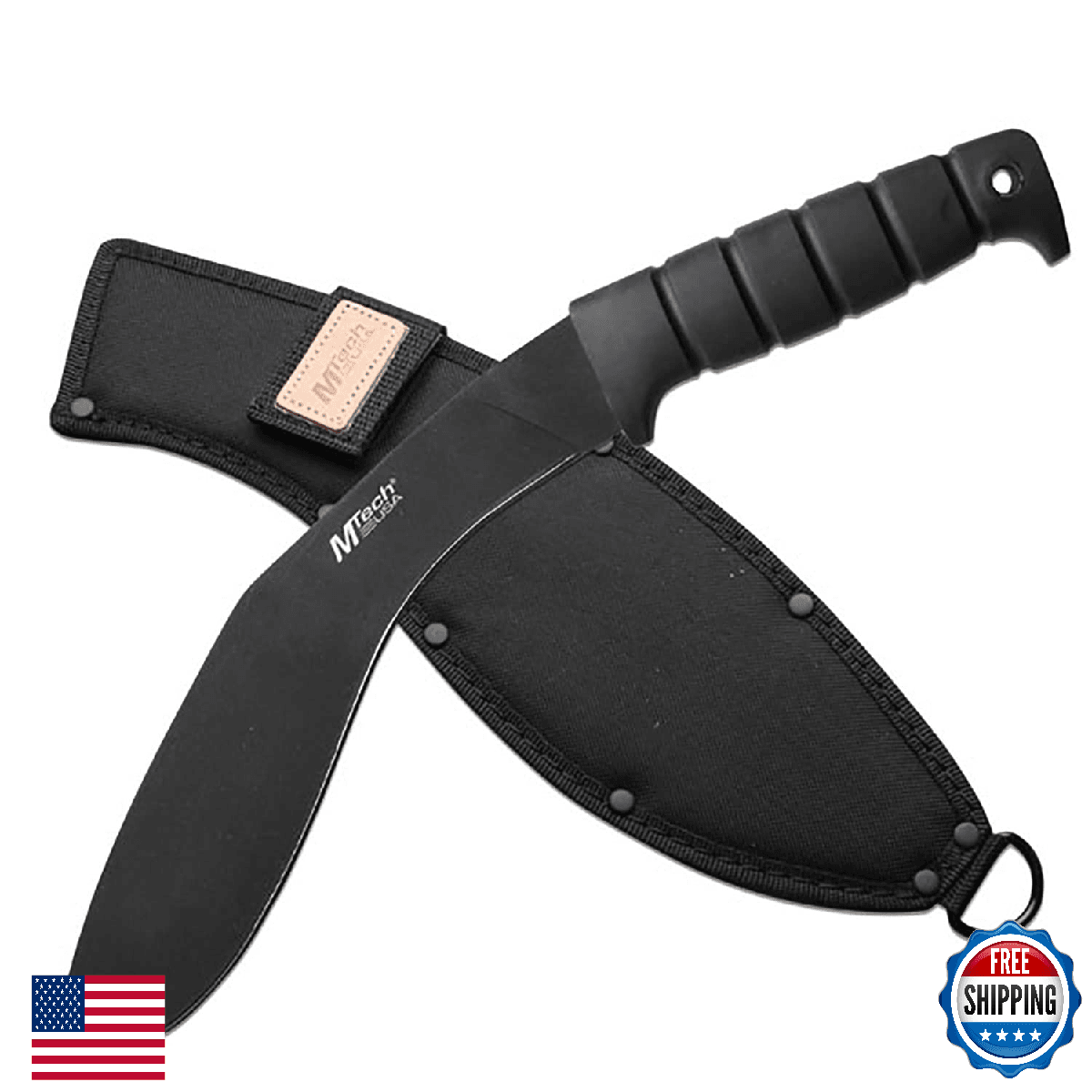 MTECH USA MT-537 Fixed Blade Knife 17" Black Kukri, Sheath - Image 1