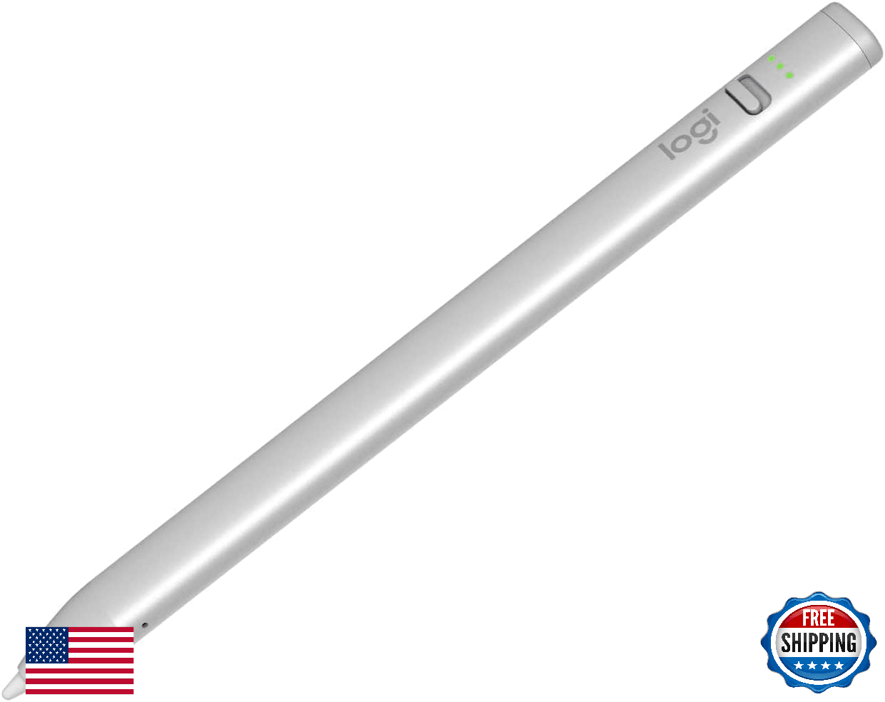 Logitech Crayon Digital Pencil for iPad (iPads with USB-C Ports) - Silver (Renew - Image 1