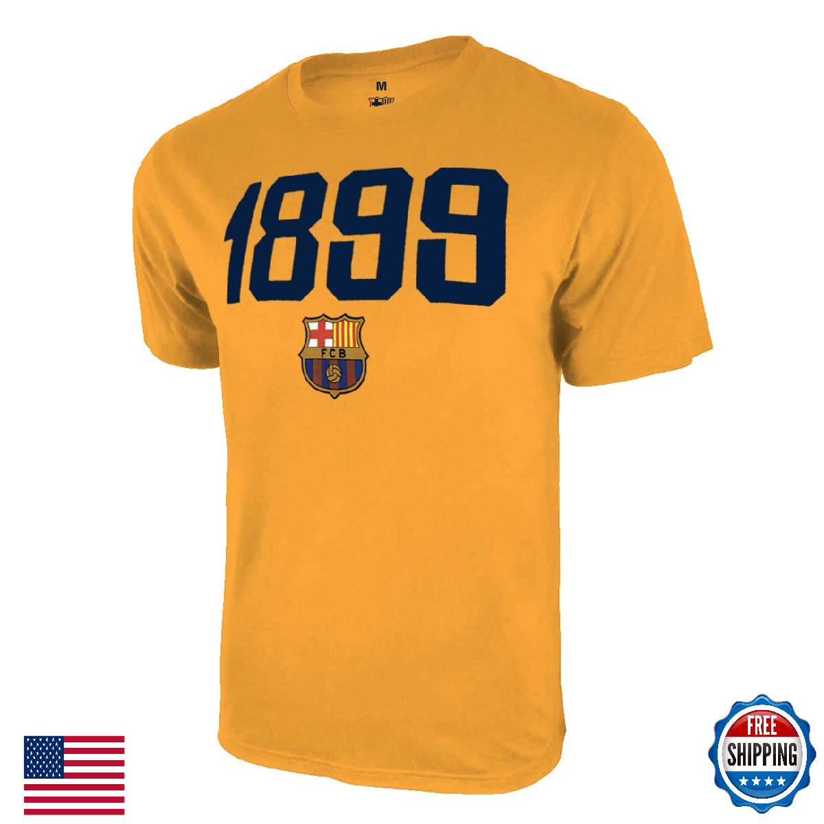 Icon Sports Barcelona FC Soccer Tee - Officially Licensed Unisex Adult Cotton Sh - Image 1