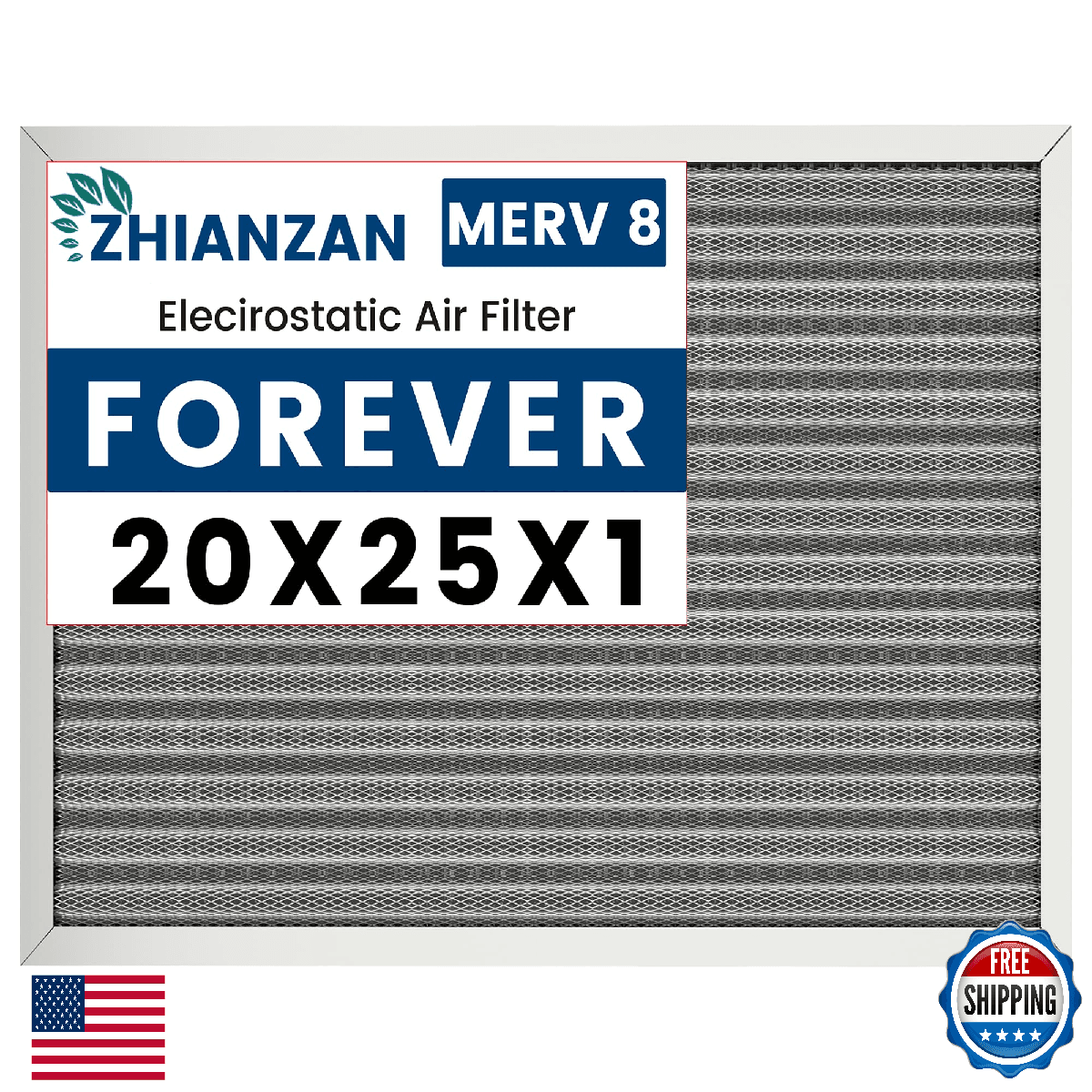 20x25x1 HVAC Furnace Air Filter, Lasts a Lifetime, Washable, the Last HVAC Filte - Image 1