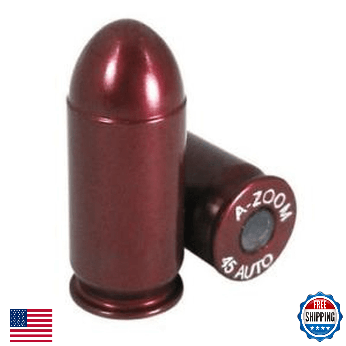 Azoom .45 ACP Caliber Red Snap Caps Training Rounds - 5 Pack - Image 1