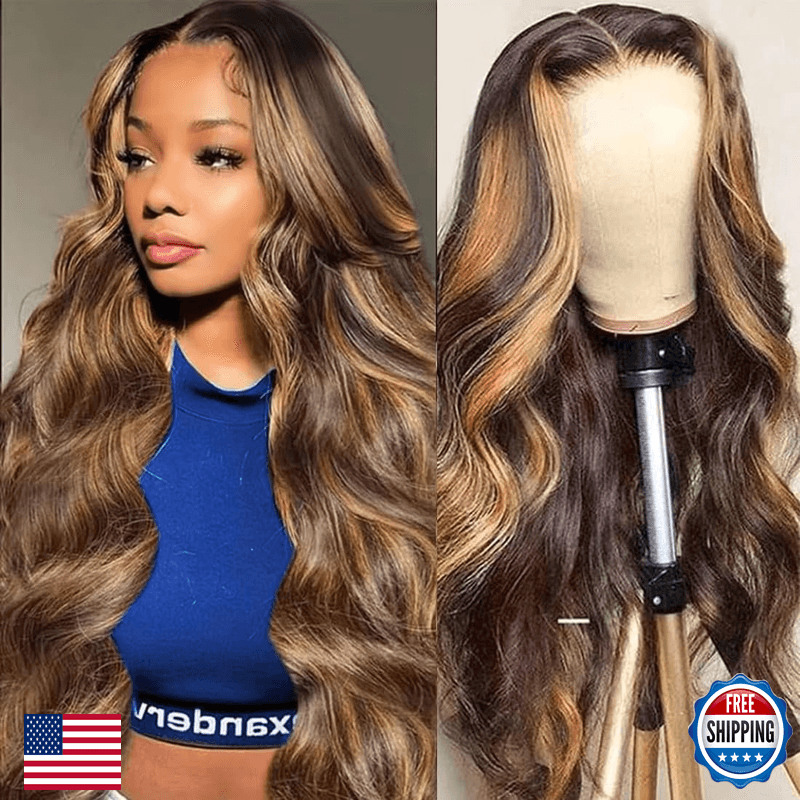 Aolisox Ginger Wig Human Hair 13X4 Body Wave Ginger Orange Lace Frontal Wigs - Image 1