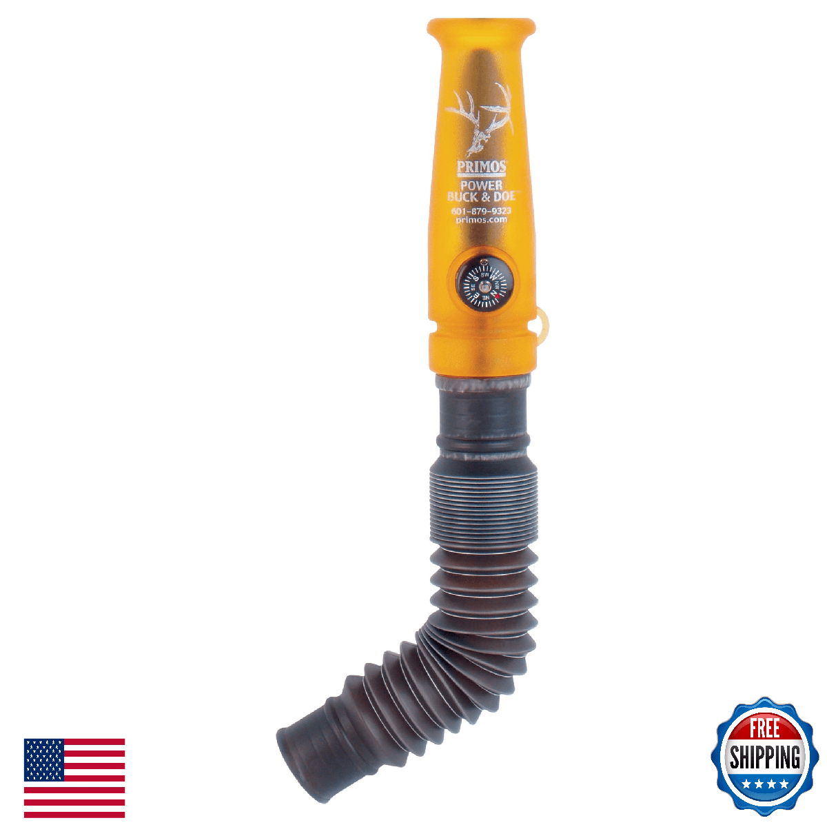 Primos Hunting Power Buck & Doe Call - Dual-Reed, Versatile Deer Vocalizations - Image 1