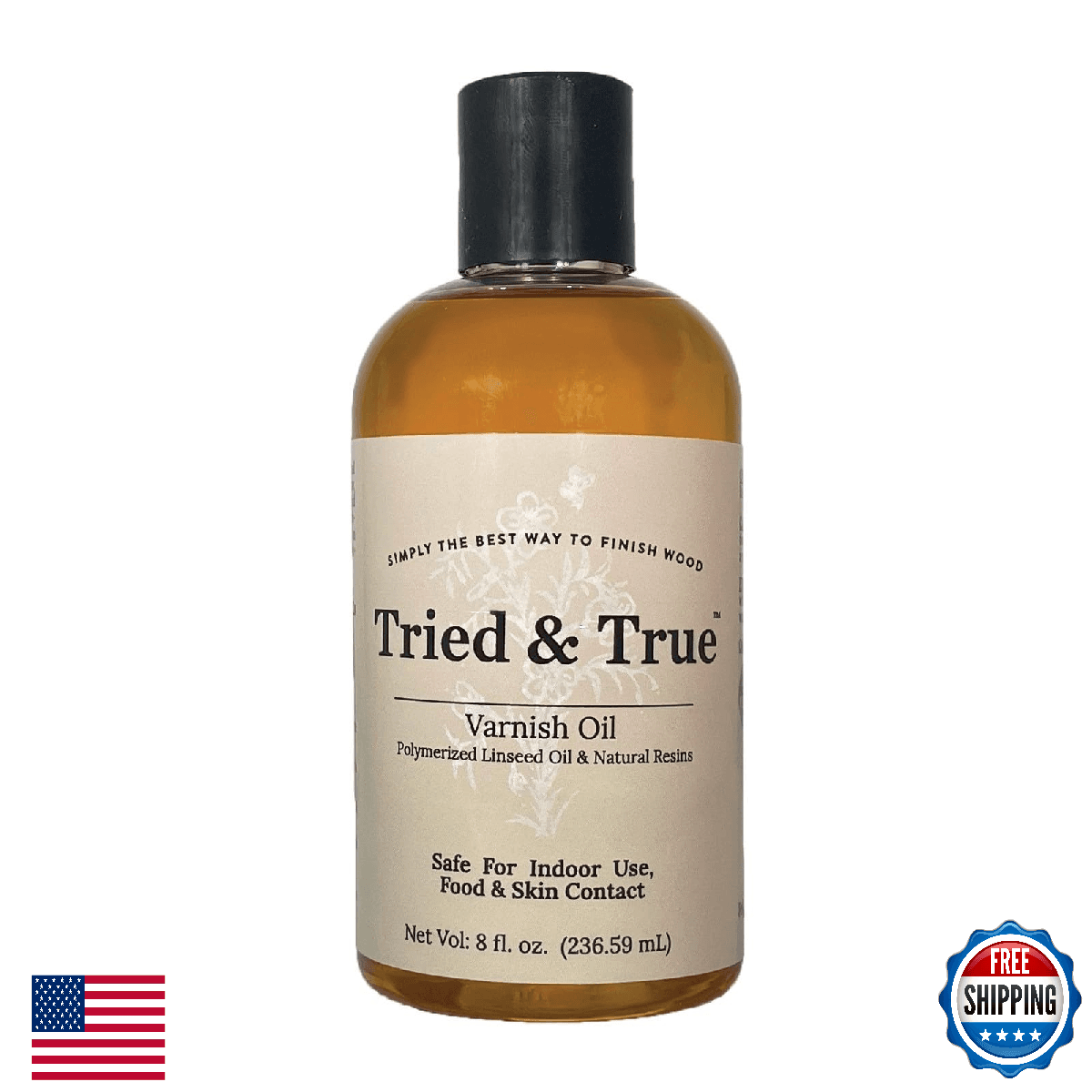 Tried & True Superior Varnish Oil Wood Finish Sealer 8oz Natural Pine Resin - Image 1