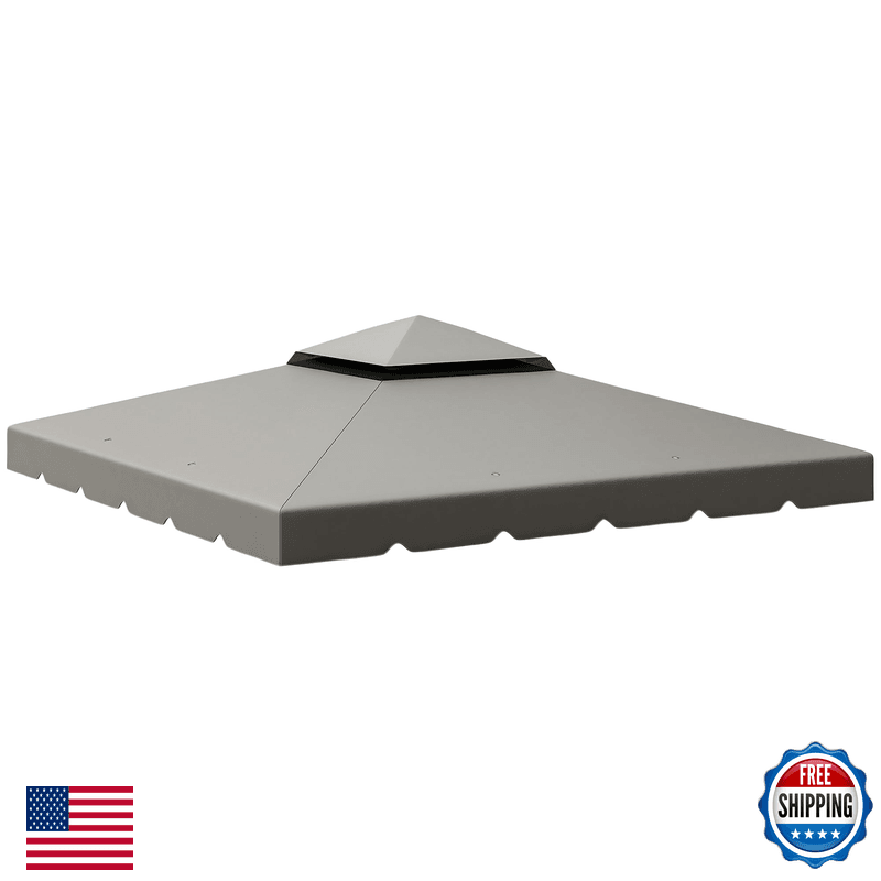 Outsunny 10 X 10 Gazebo Replacement Canopy Gazebo Top Cover Double Vented Roof - Image 1