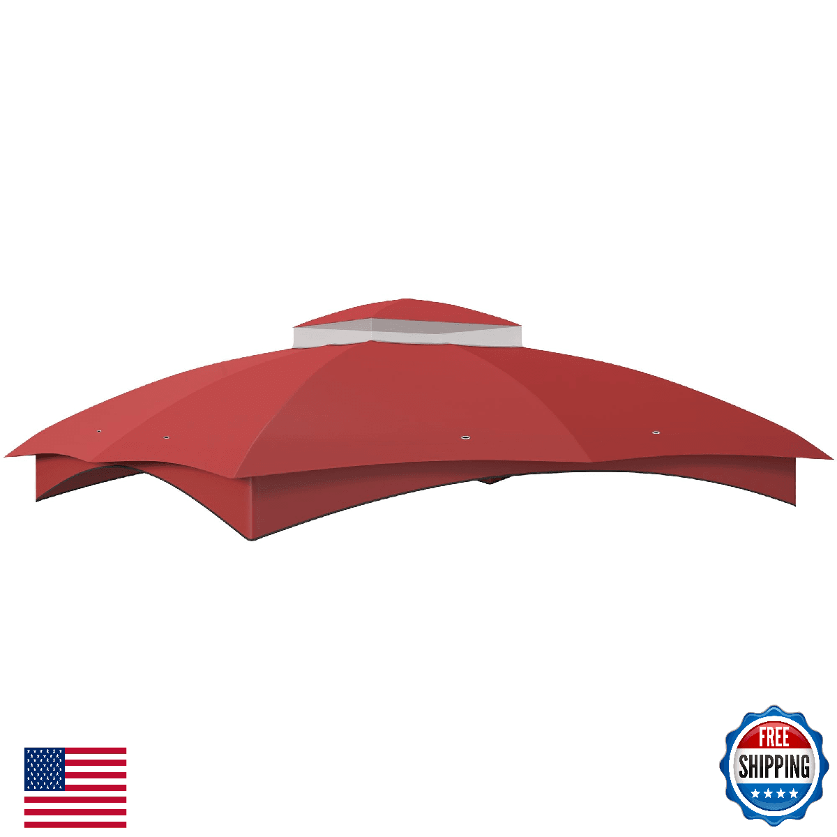 Outsunny 10x12 Gazebo Canopy Replacement 2-Tier Outdoor Cover Top Roof 84C-210 - Image 1