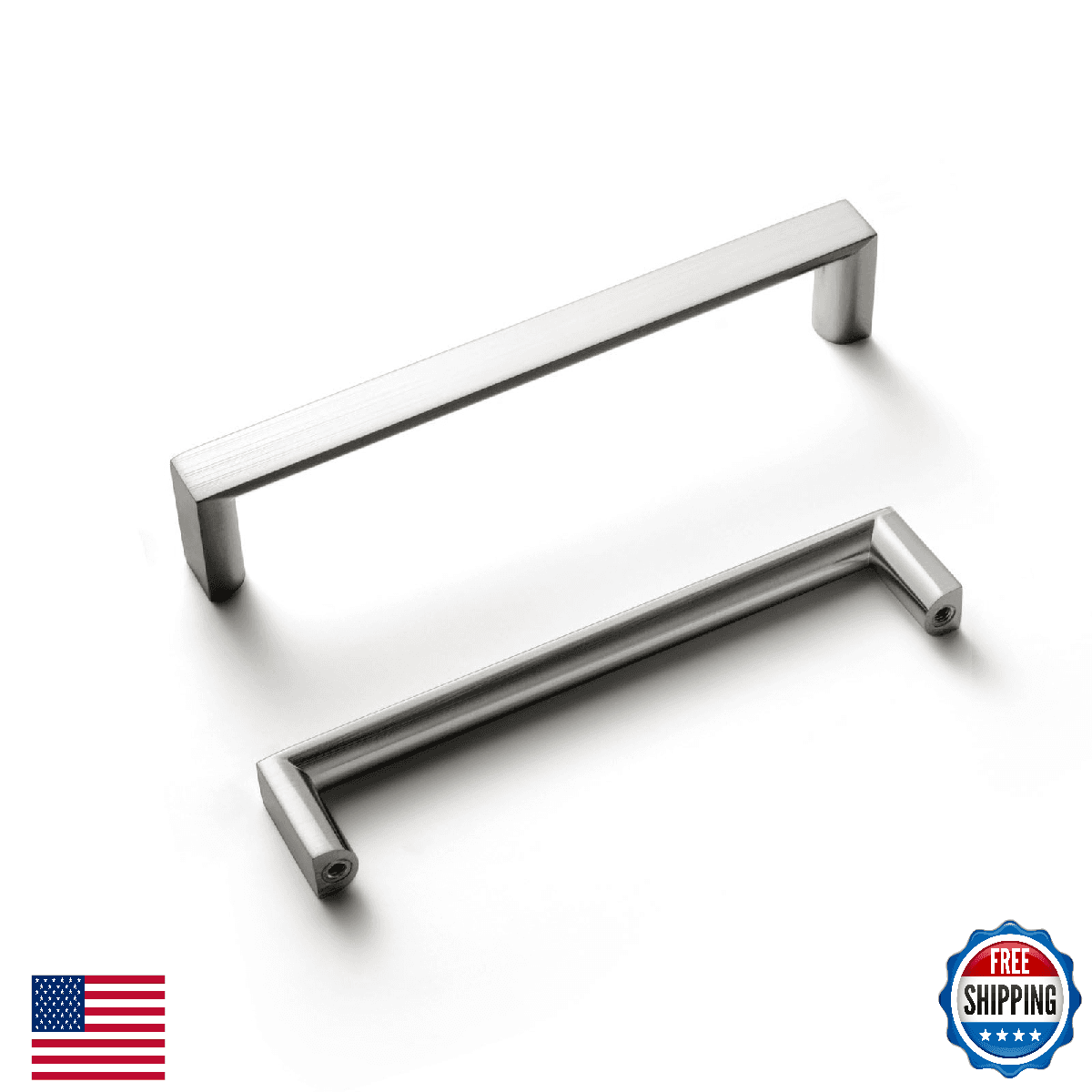 Goo-Ki (6Pack 5 Inch(128mm) Hole Centers Satin Nickel Cabinet Pulls,Brushed Stai - Image 1