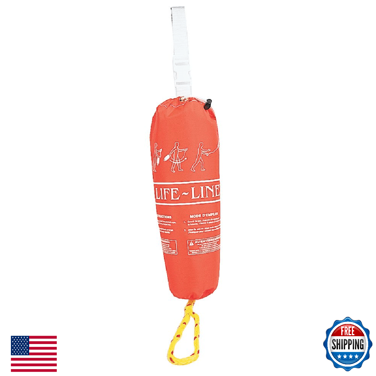 LIFE LINE Rescue Throw Bag - 50ft Rope for Water & Ice Safety - Image 1