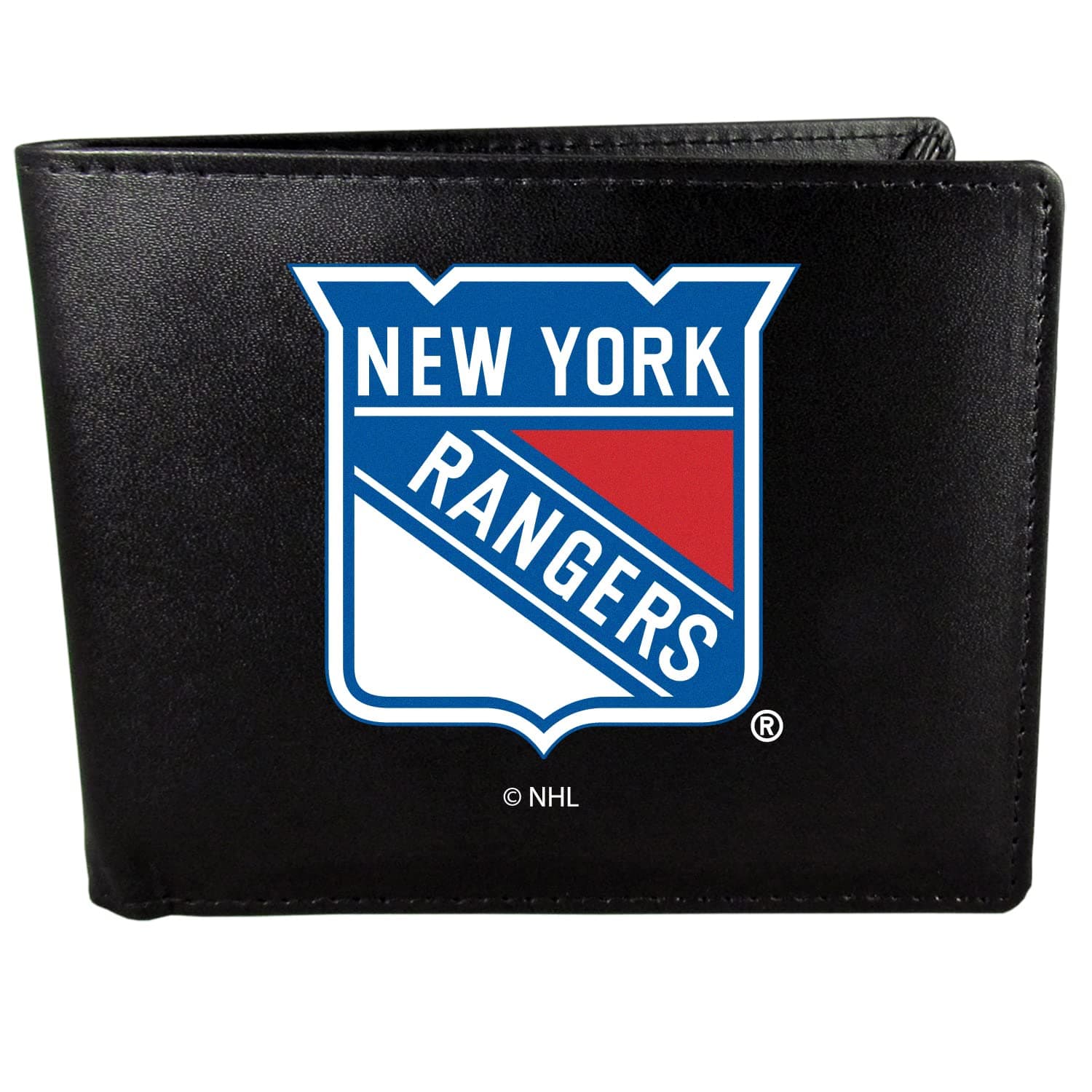 NHL New York Rangers Bi-fold Wallet & Color Money Clip - Black - Thumbnail 2