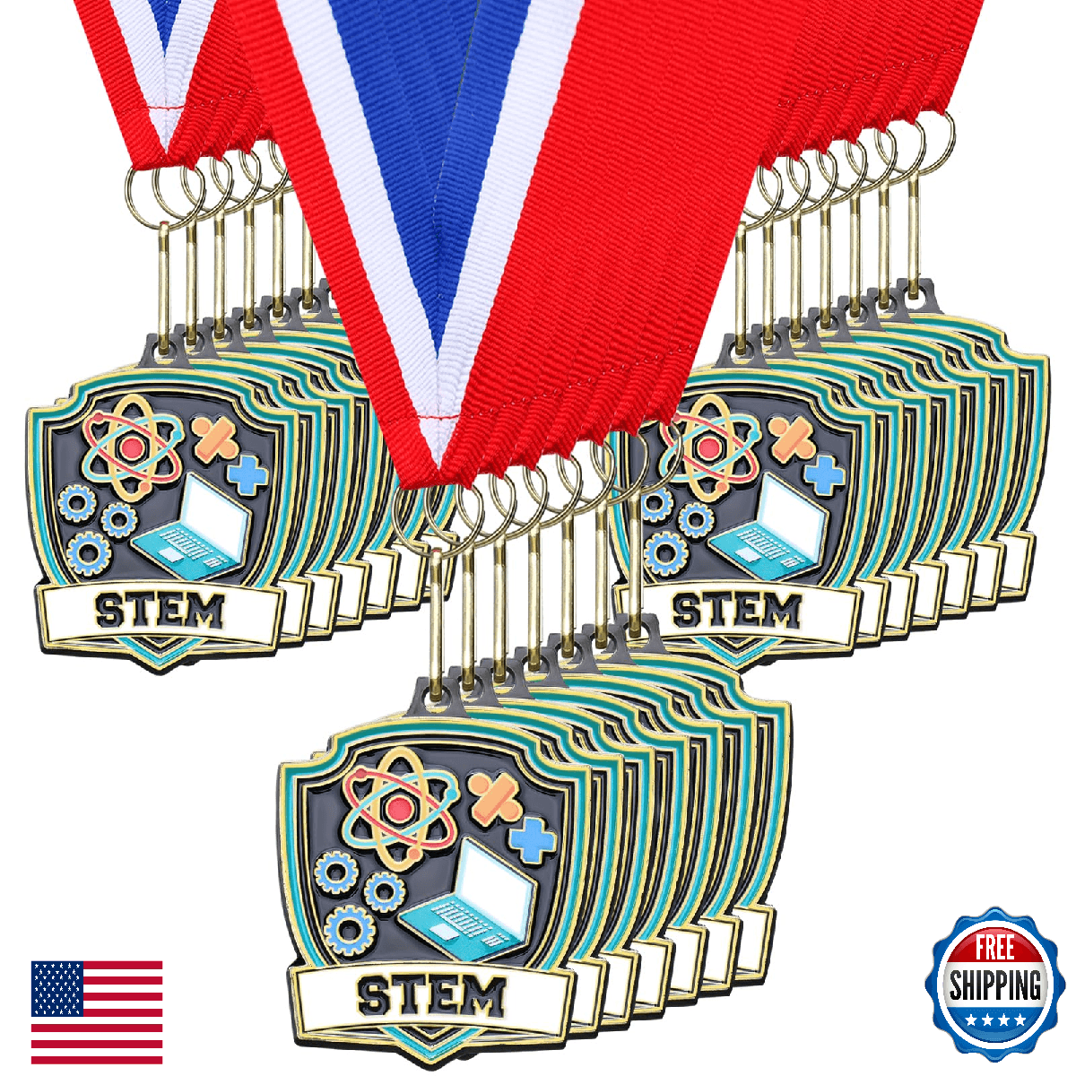 Yaomiao 10/20 Pcs 2. 4'' Award Medals Bulk Gold Winner Team Participation Medals - Image 1