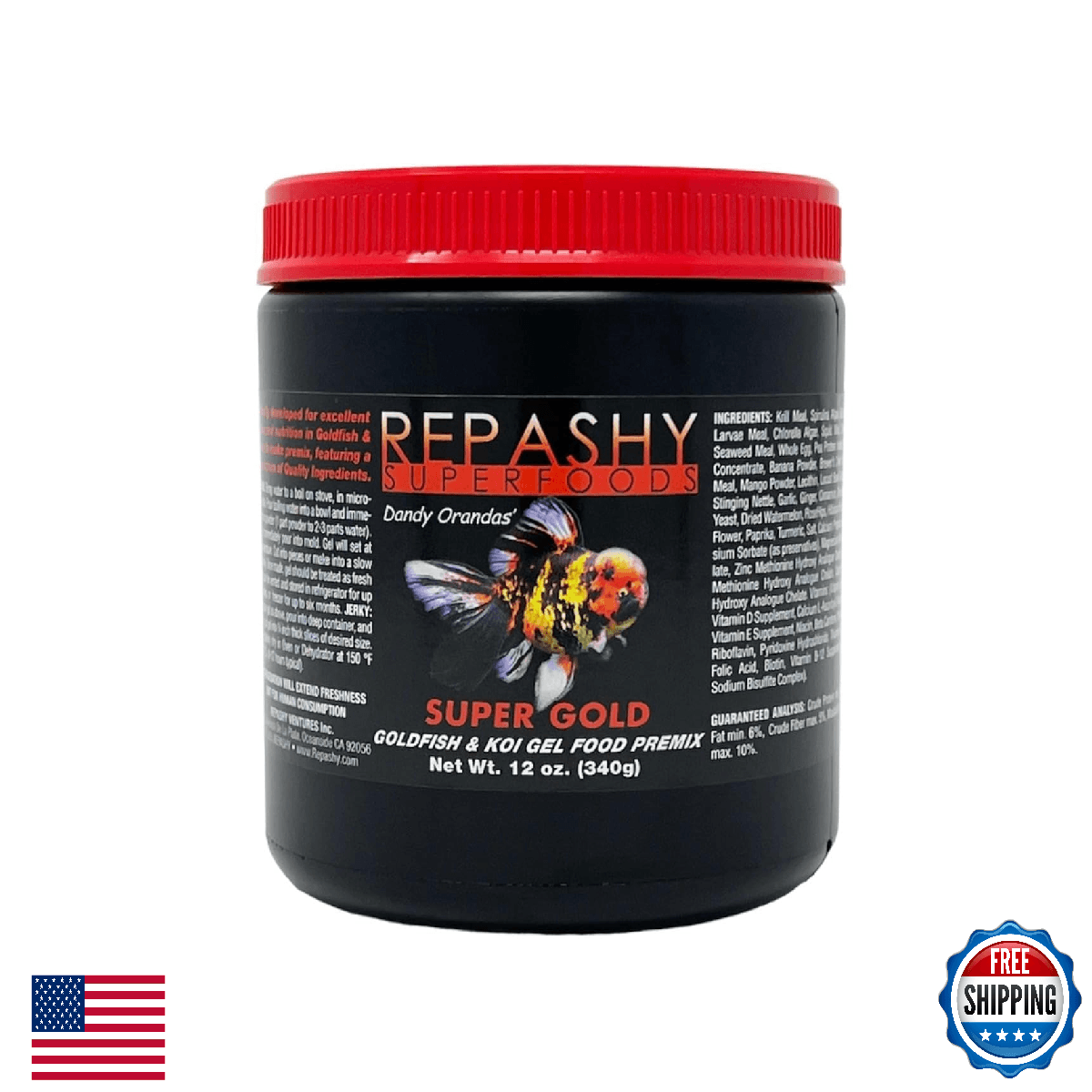 Repashy Super Gold - Goldfish & Koi Gel Food - 12 Oz Jar - Image 1