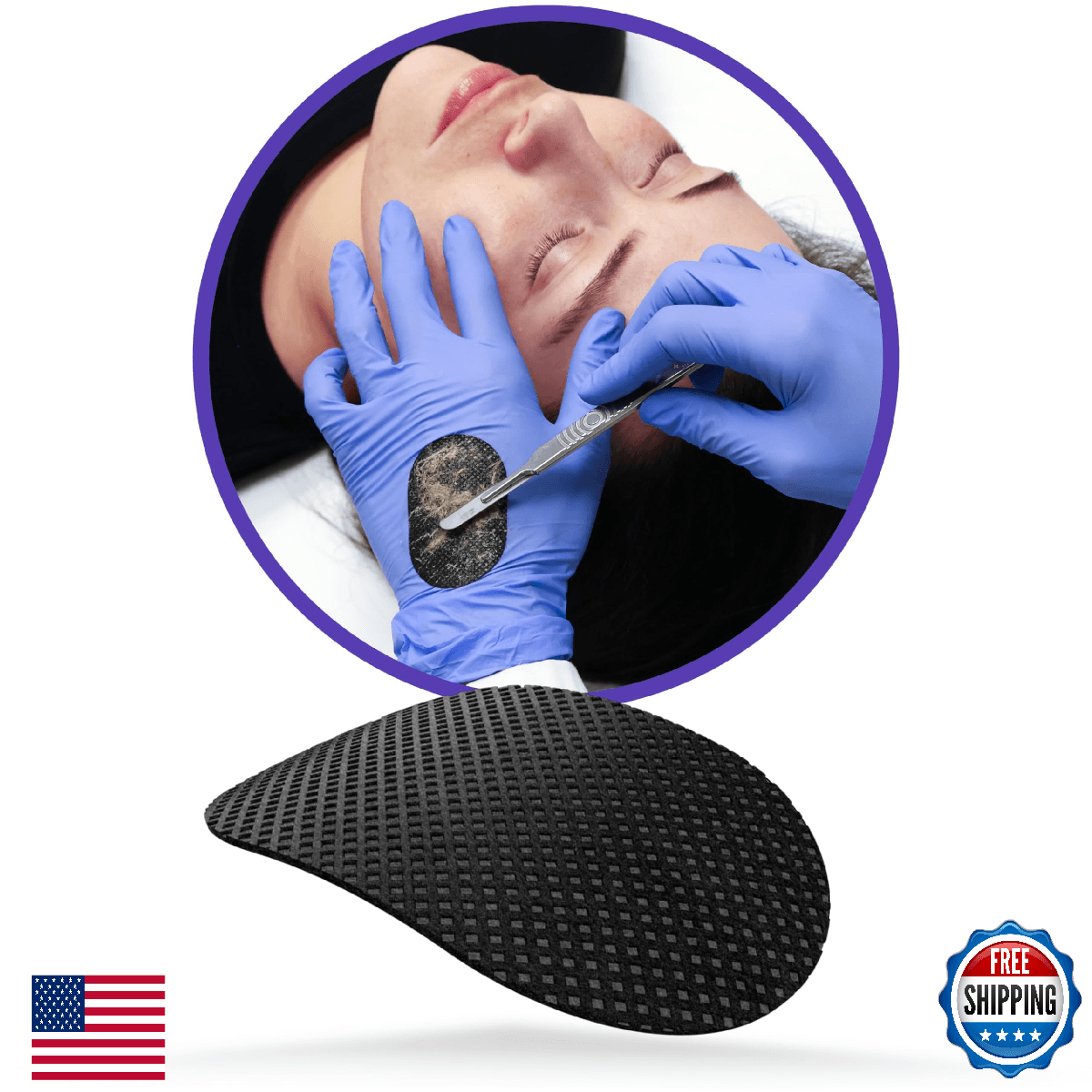 DermaPad Dermaplaning Blade Wiping Pad Esthetician Supply - Image 1