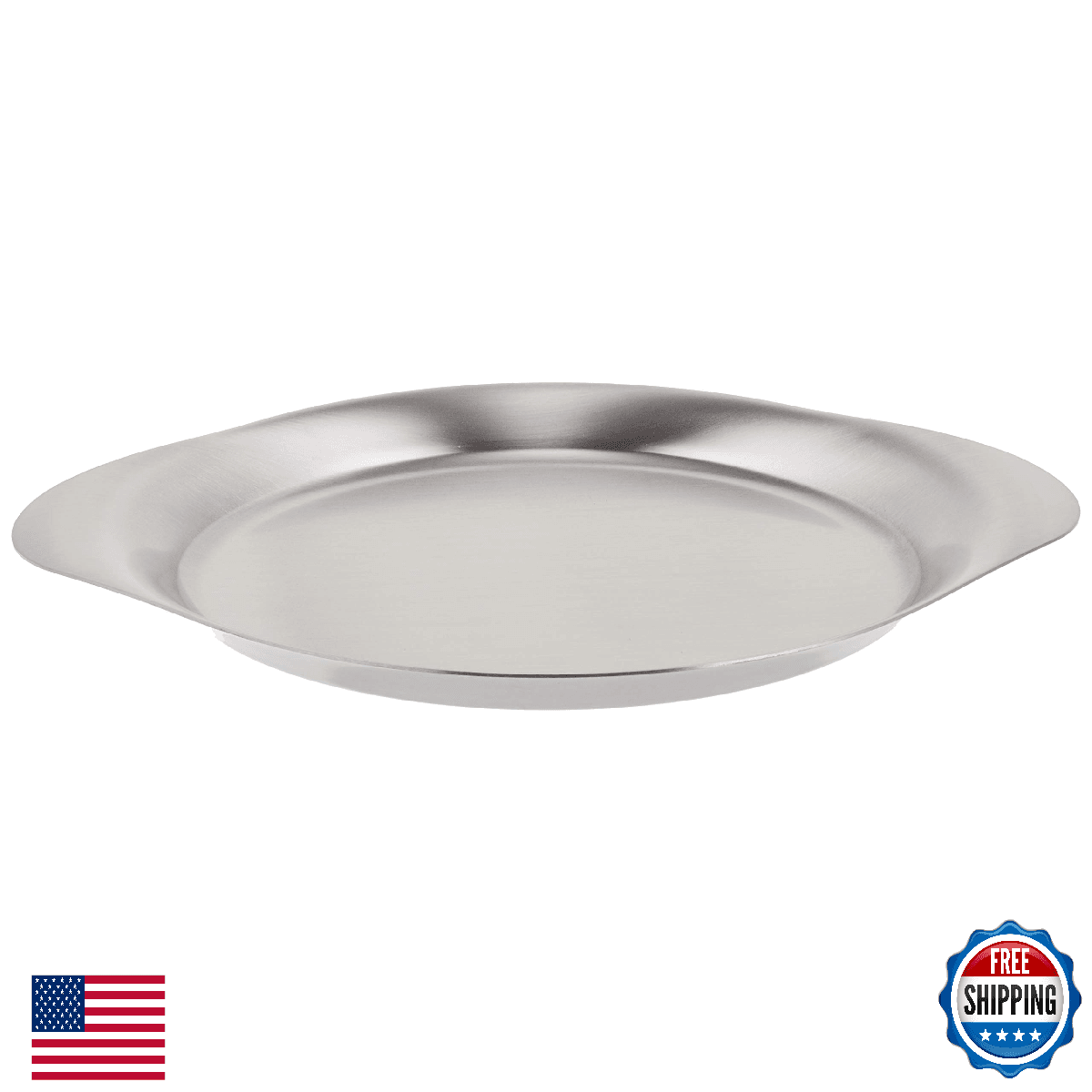Sori Yanagi 25cm stainless steel plate (Japan Import) - Image 1