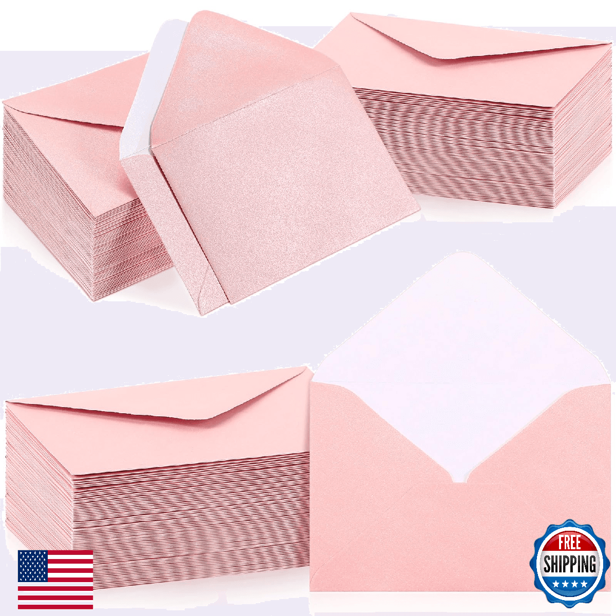 Outus 400 Mini Metallic Gift Card Envelopes Small Business 4x2.7" - Image 1
