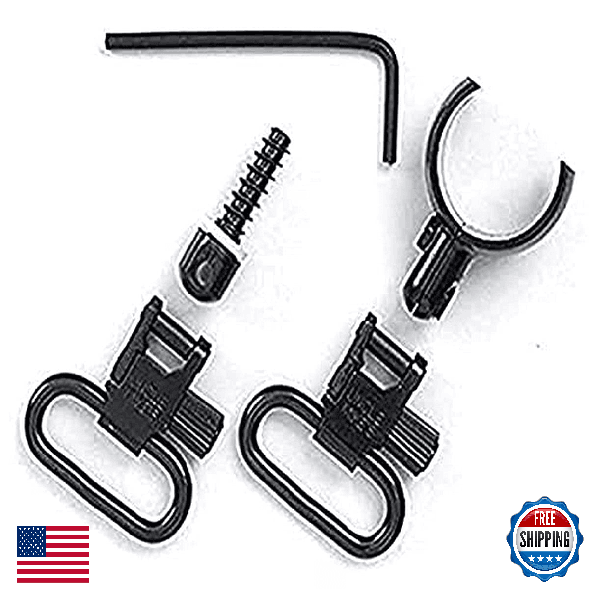 Uncle Mike's QD 15 SGW-12 Blued 1' Magnum Band Swivel Single O Adult - Image 1