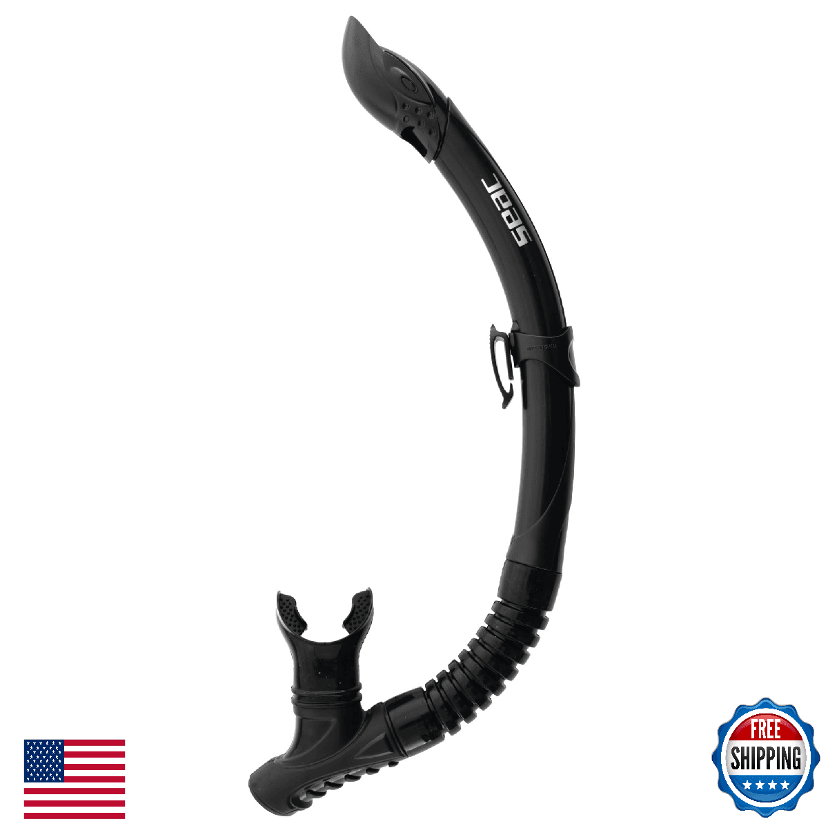SEAC Reverse Snorkel w/ Anti-Splash Top & Purge Valve, Reversible - Image 1
