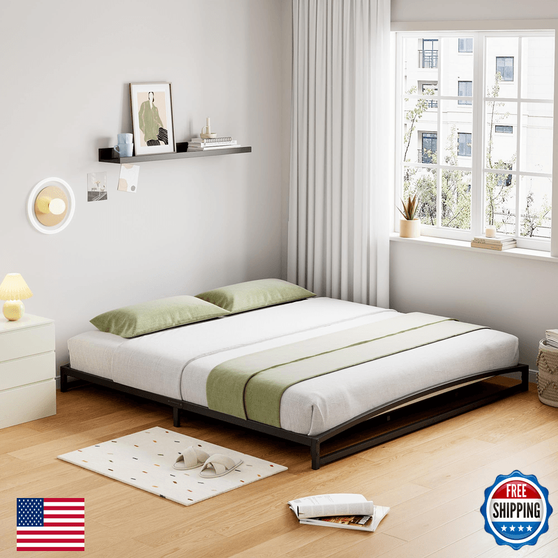 Idealhouse California King Size Metal Bed Frameplatform Bed Frame Arch Design6 - Image 1