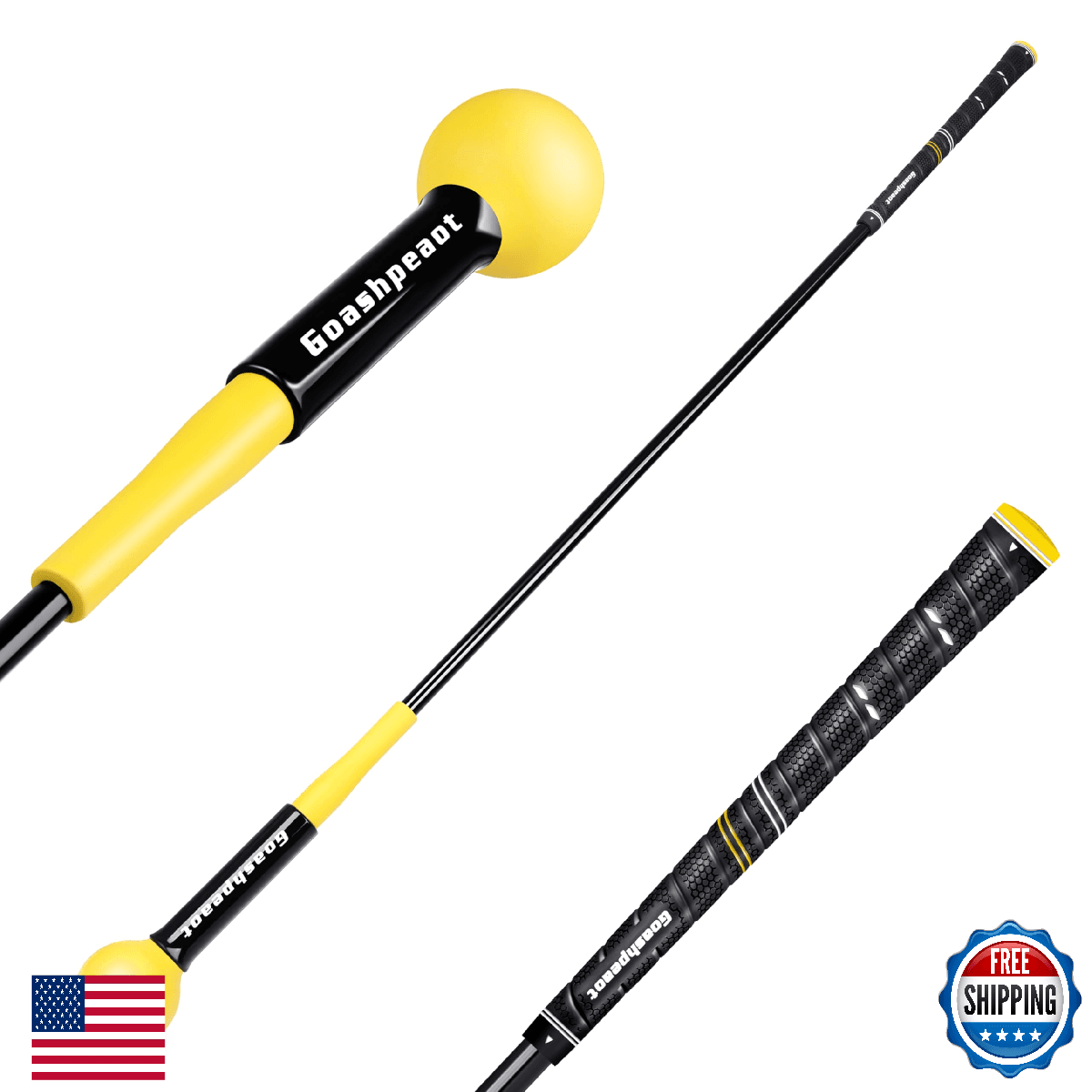 Goashpeaot Golf Swing Trainer, Golf Warm-Up Stick for Improve Strength Tempo Bal - Image 1