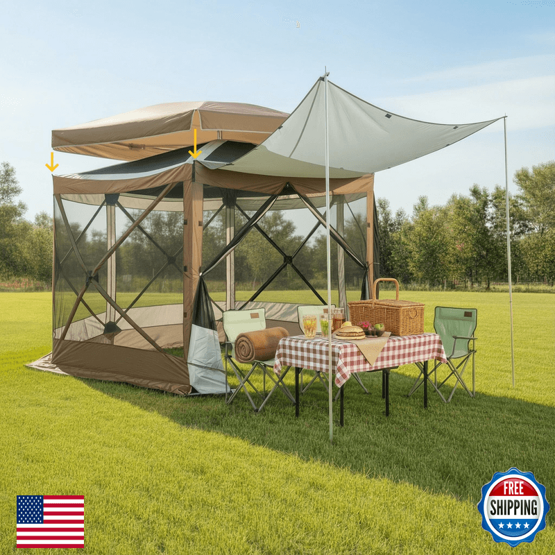 Cobizi 12X12 Ft Pop Up Canopy Extendable Tent Gazebos On Clearance Screened In - Image 1