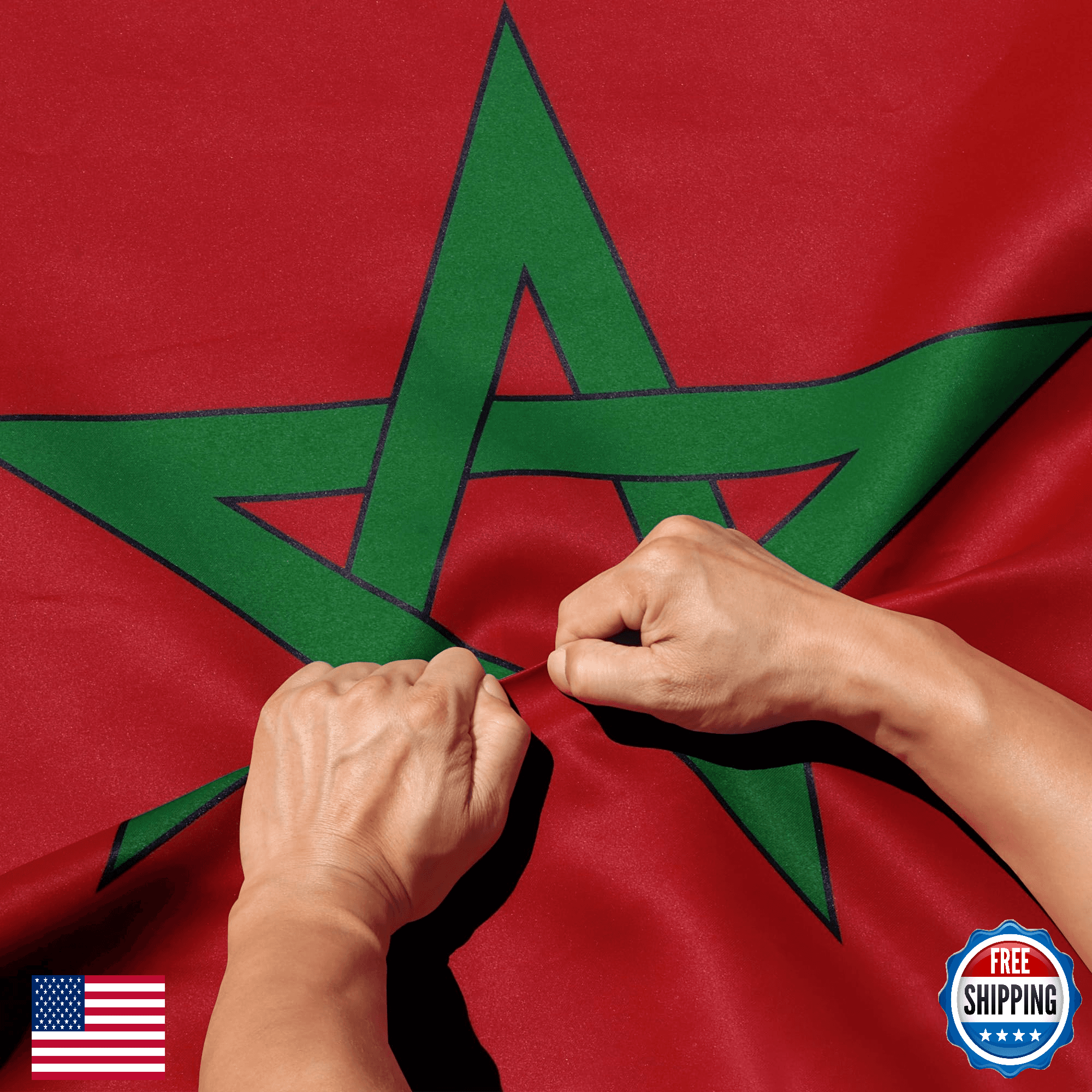 Anley Rip-Proof Double Sided 3-Ply Morocco Flag 3x5 Ft - Vivid Color - Image 1