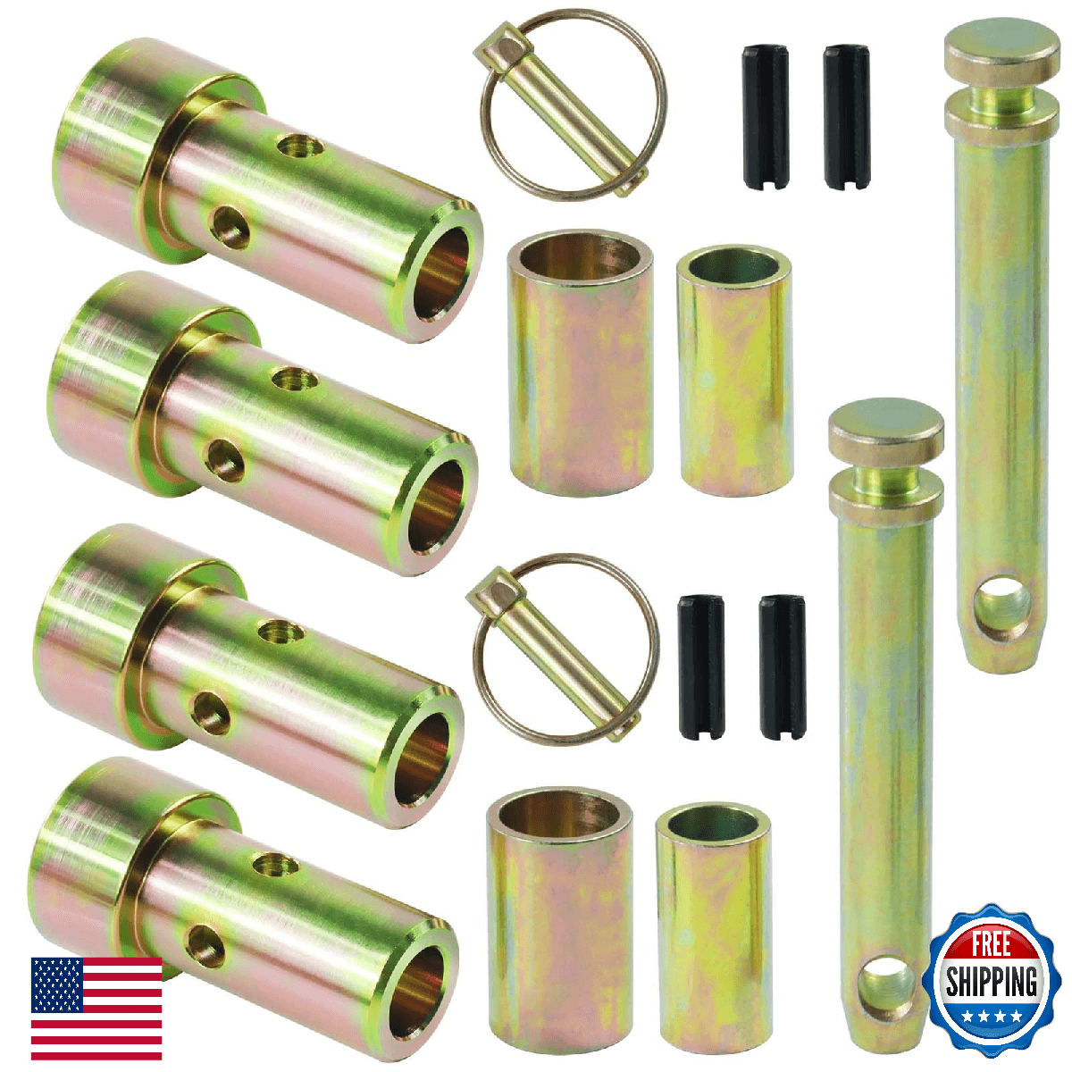 GUSUHAWK 2PK CAT 1 Quick Hitch Bushing Kit w/ Top Link Pin TK95029 - Image 1