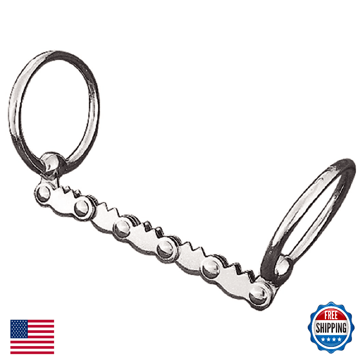 Weaver Leather Draft Horse Bit, 6" Mule Mouth, Reversible, Nickel Plated - Image 1