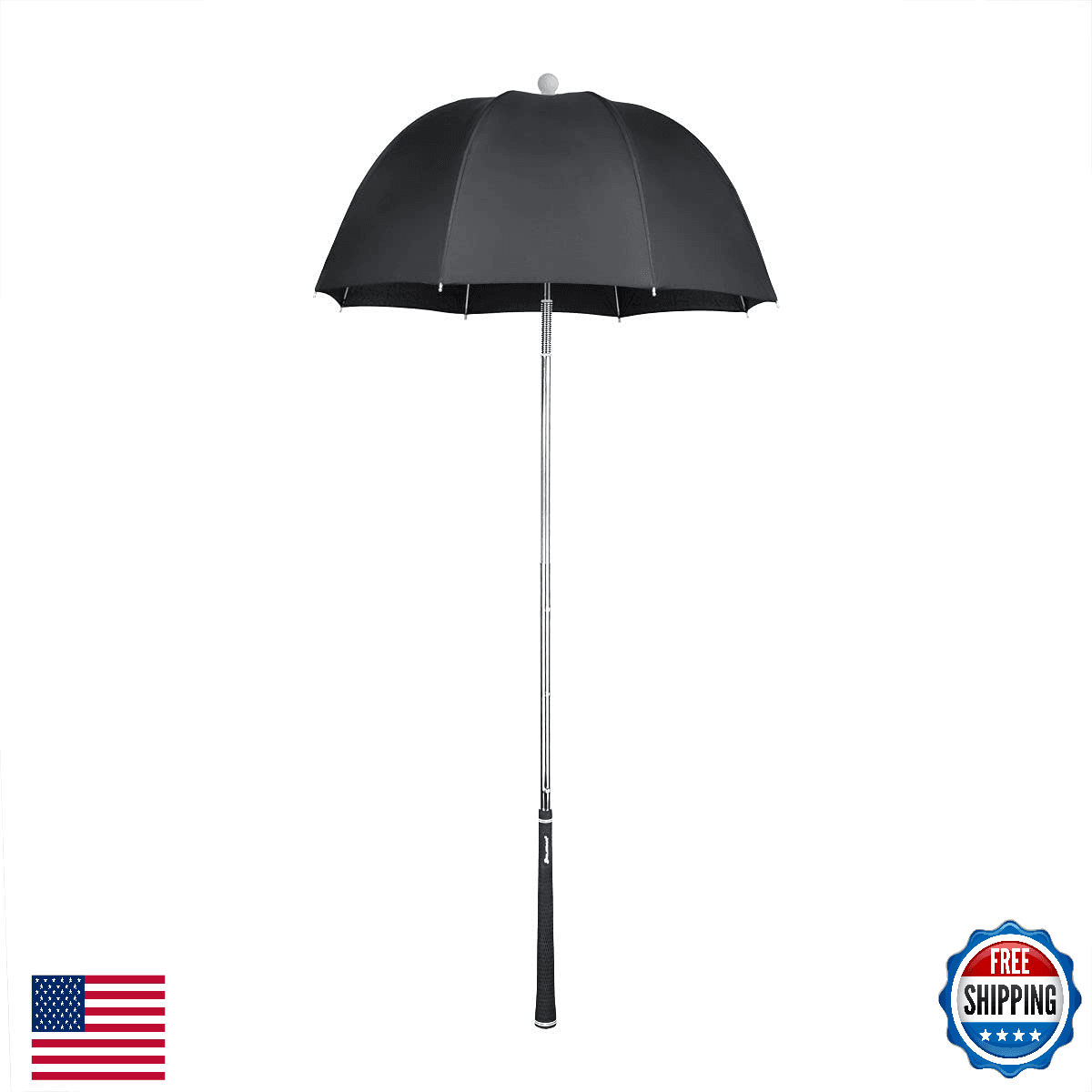 Orlimar Dri-Clubz Golf Bag Umbrella - Adjustable Height, Spring Top - Image 1