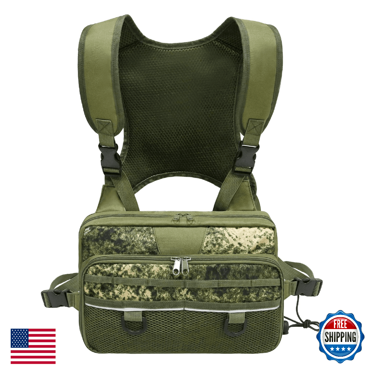 Fishing Chest Pack Fly Fishing Bag Tackle Fly Boxes Storage Hunting Binocular Pa - Image 1