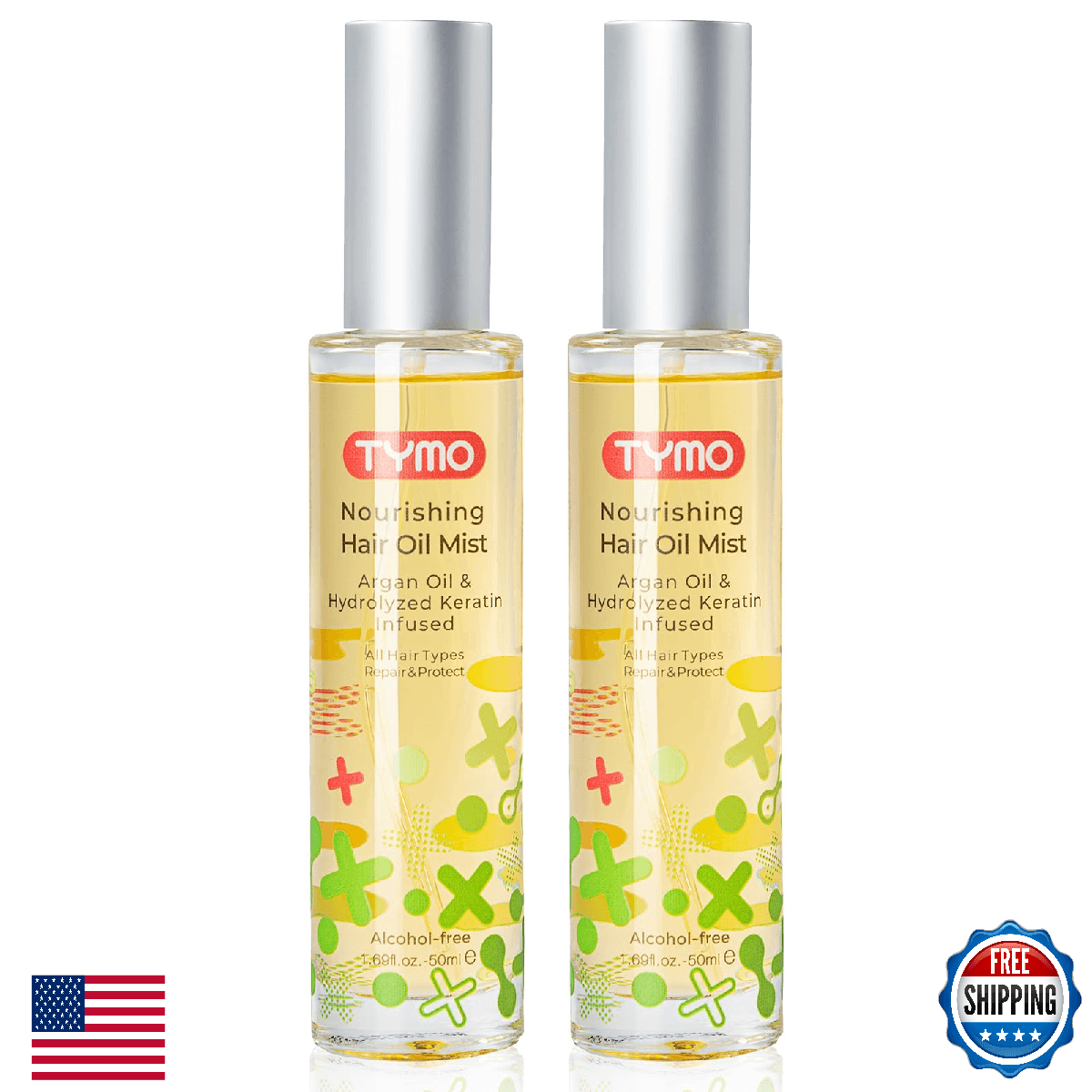 TYMO Argan Hair Oil Spray - Hydrating Natural 6 Blend for Frizzy & Dry Hair - Image 1