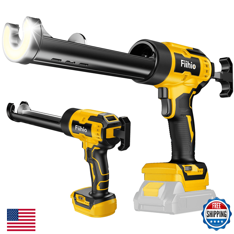 Fiihio Cordless Caulking Gun Compatible Dewalt 20V Max Battery10 Oz Electric - Image 1