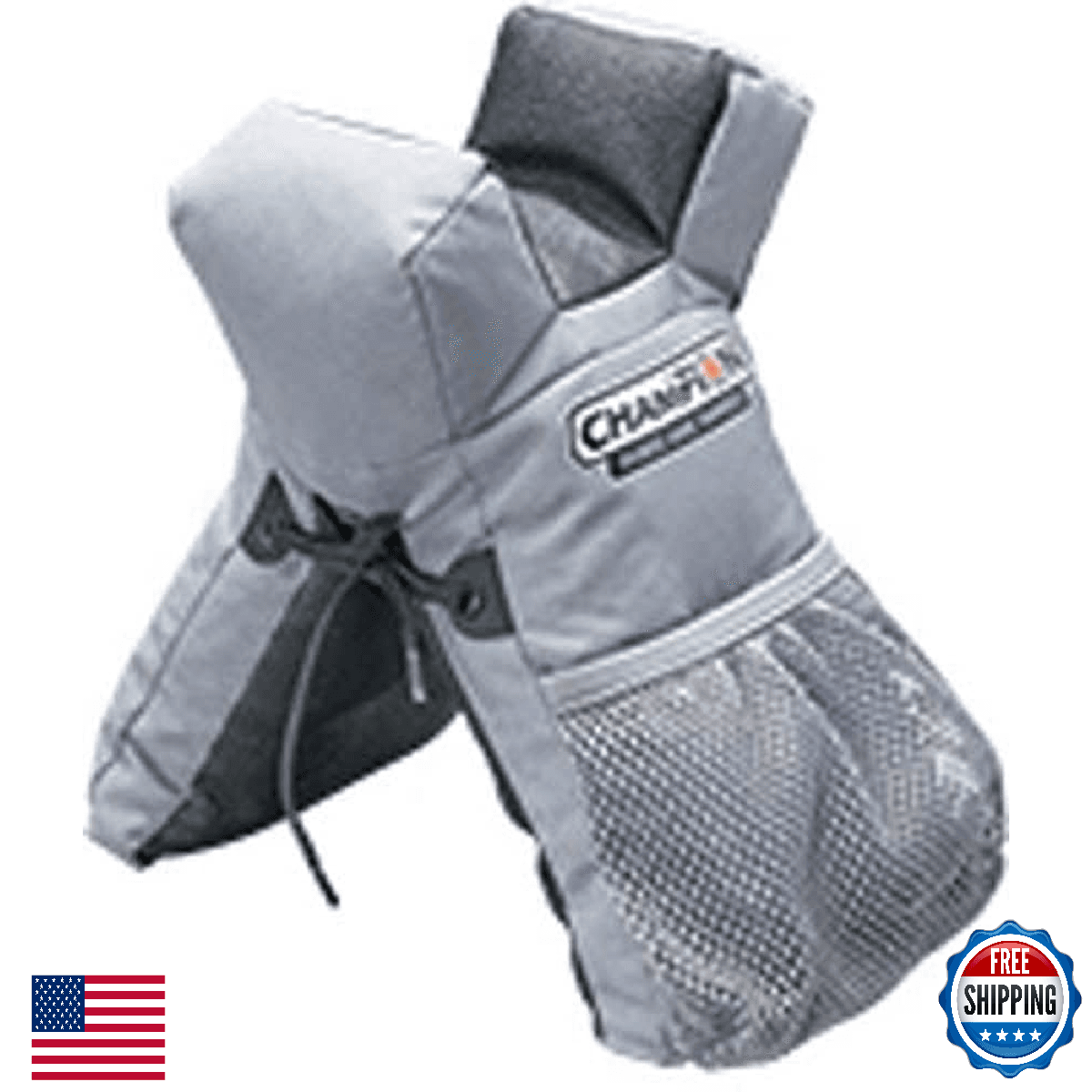 Champion Range Target Rail Rider Shooting Bag Grey Front Bag One Size - Image 1