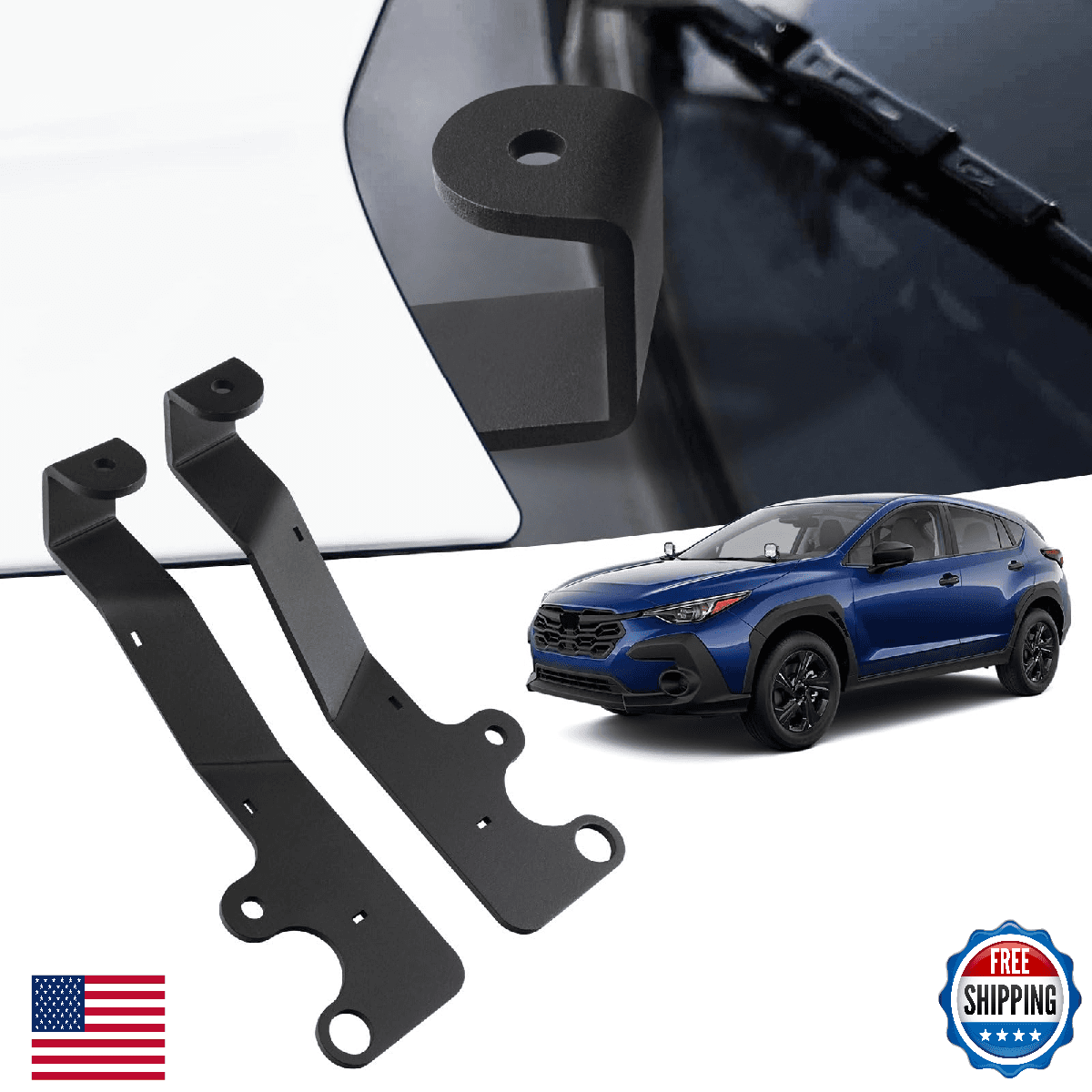 TECHPICCO Ditch Light Brackets for 2024+ Subaru Crosstrek/Wilderness - Image 1