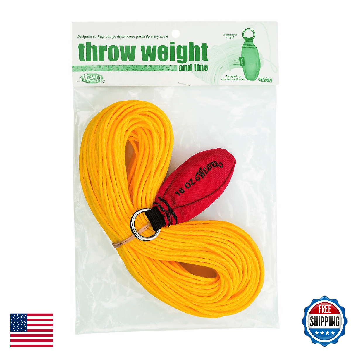 Weaver Leather Arborist Throw Weight & Line Kit, Red, 12 oz, 150ft 1/8" Line - Image 1
