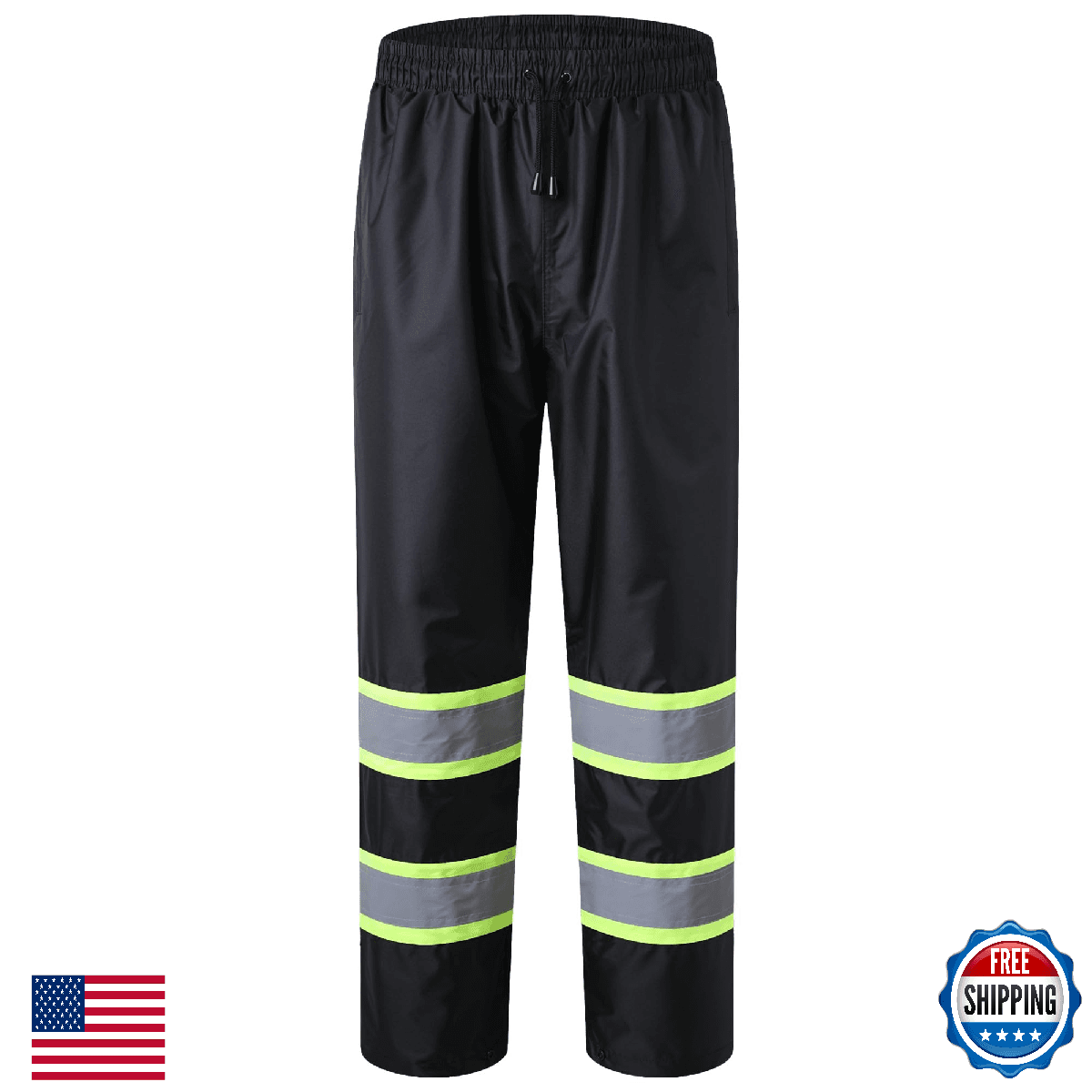 JKSafety Hi-Vis Rain Pants Waterproof Reflective Safety Trousers Water-Resistant - Image 1