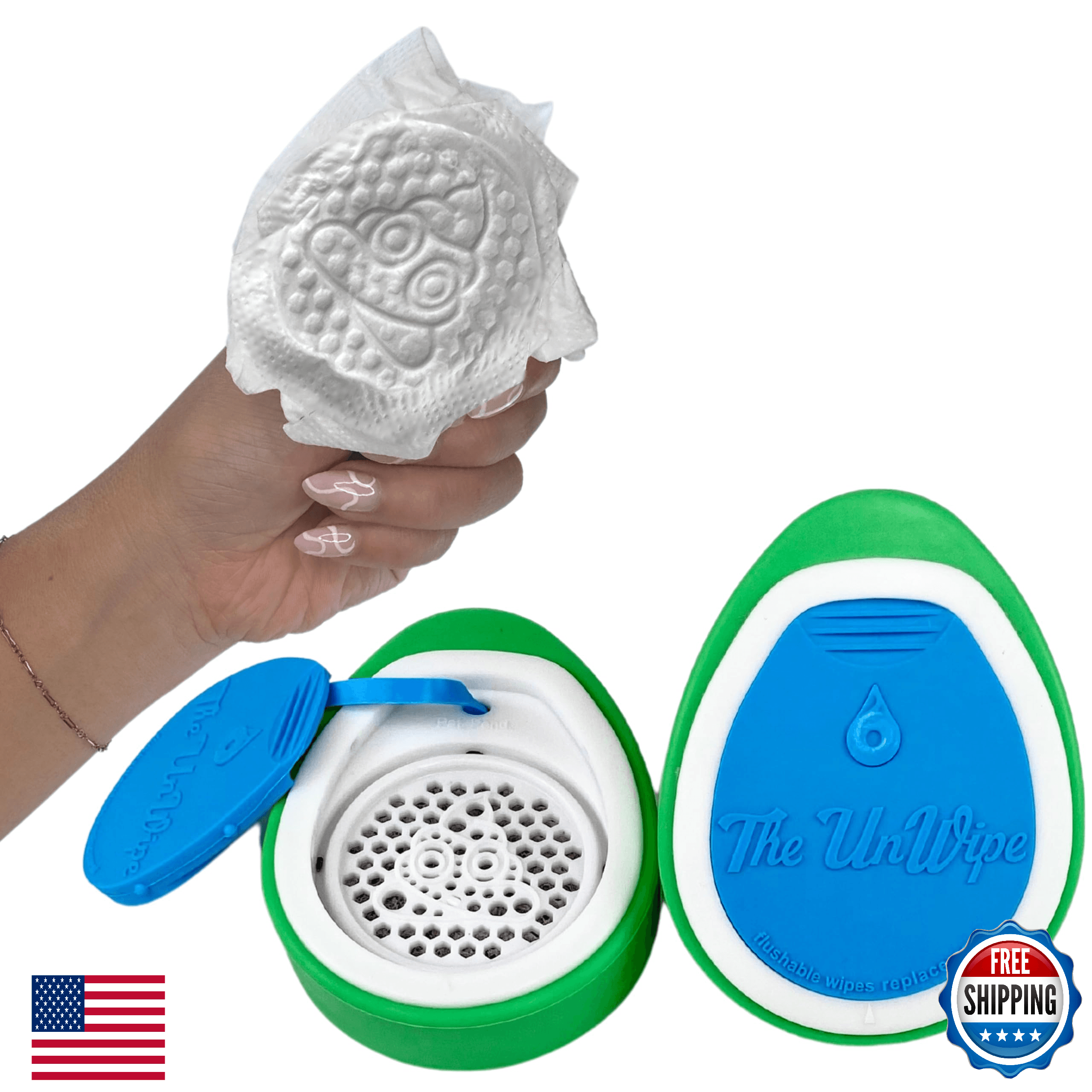 UnWipe Toilet Paper Texture Adder - Flush Safe, Reusable, Portable - Image 1