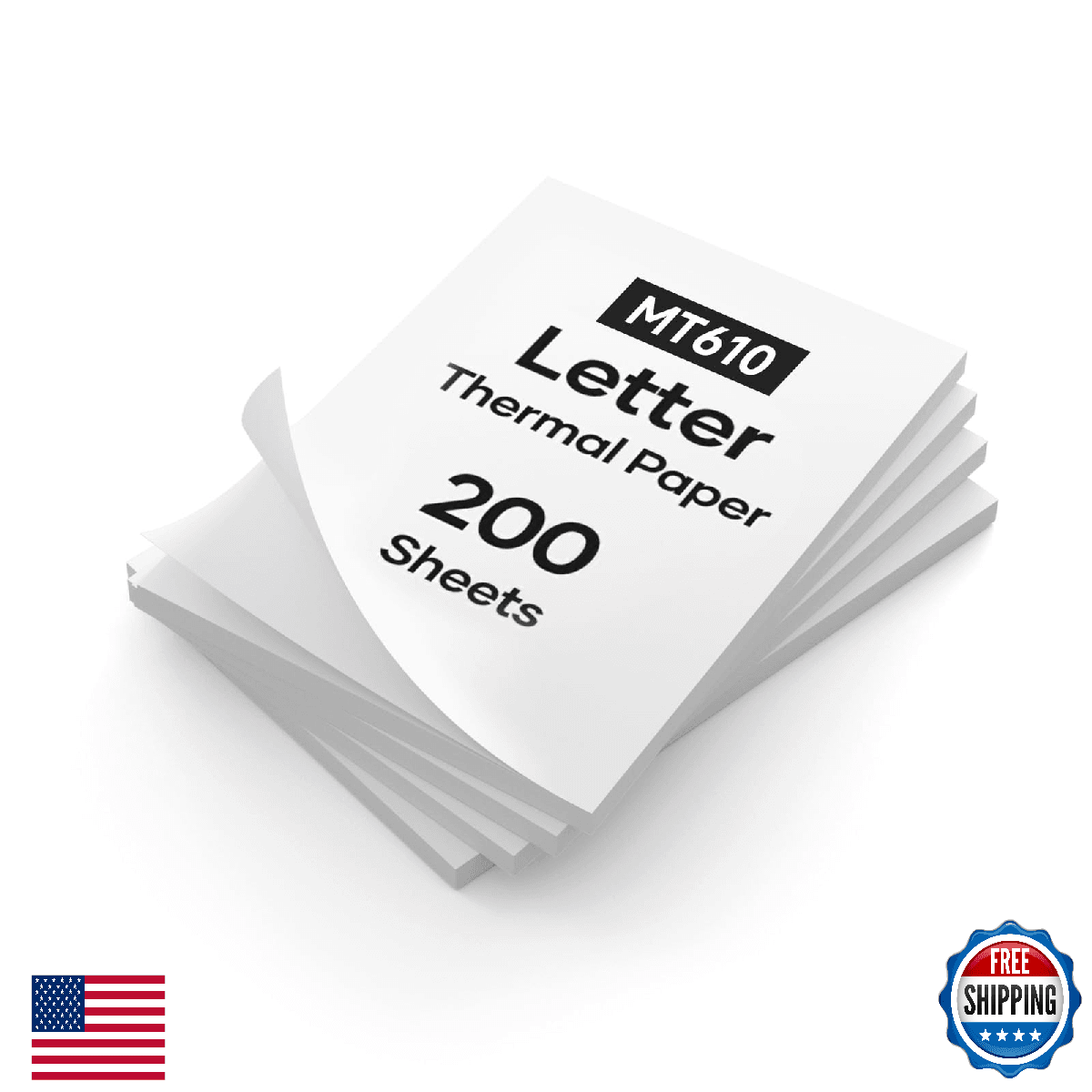 iDPRT Thermal Paper 8.5x11 200 Sheets US Letter for MT610 Portable Printer - Image 1