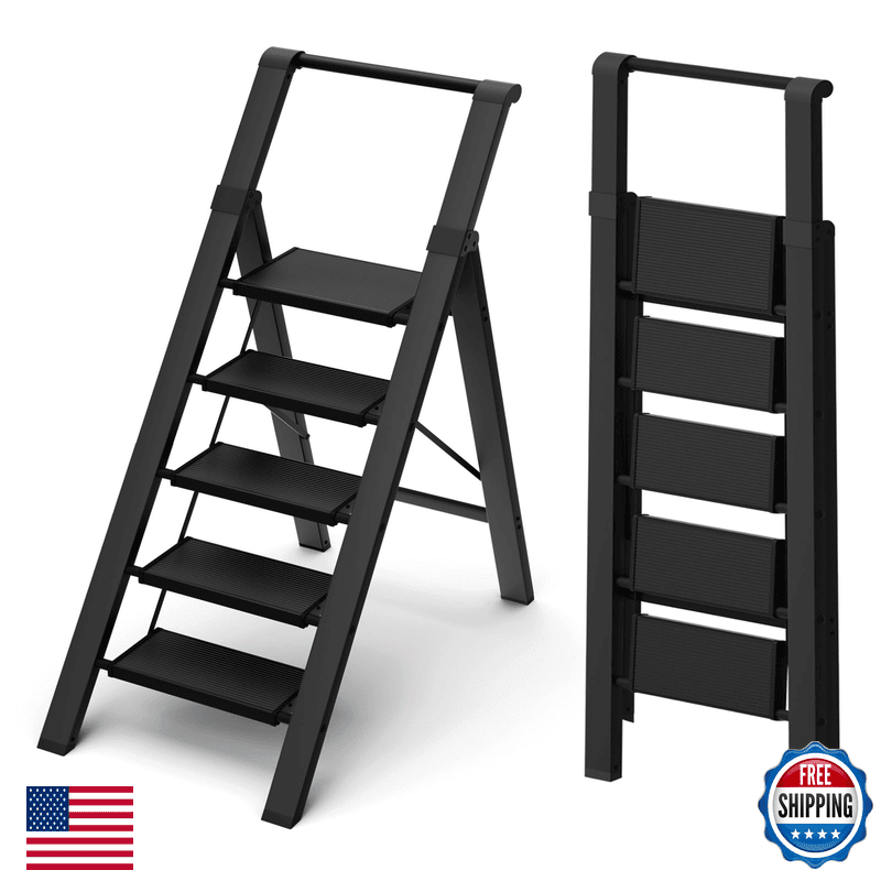Befitmace 5 Step Ladder Lightweight Folding Step Stool Withconvenient - Image 1