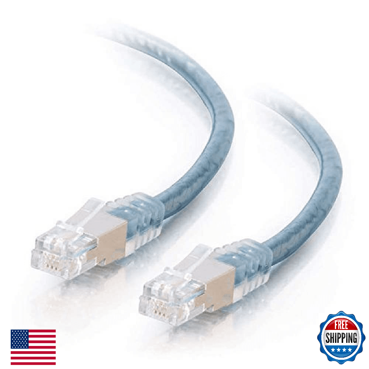 C2G RJ11 Ethernet Network Cable For DSL Internet, 100 foot long, 28726 Transpare - Image 1