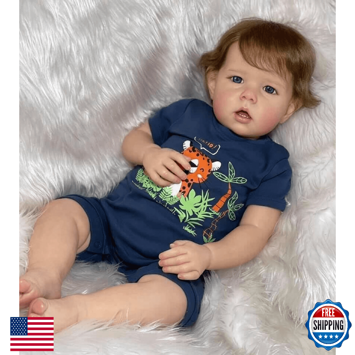 Zero Pam 20" Lifelike Reborn Baby Boy Doll, Realistic Soft Silicone Vinyl - Image 1