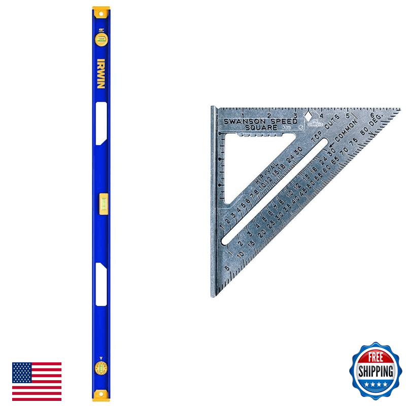 Irwin Level I-Beam 48-Inch 1801094 Blue Swanson Tool Co S0101 7 Inch Speed - Image 1