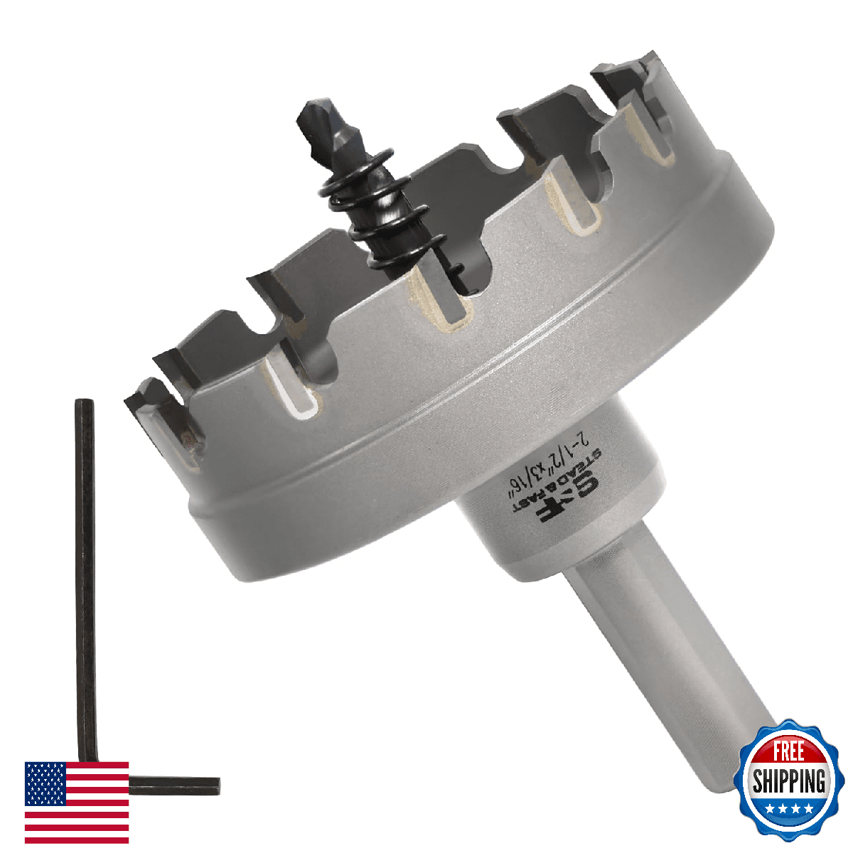 S&F STEAD & FAST 2-1/2" Carbide Hole Saw for Metal, Stainless Steel, Sheet Metal - Image 1