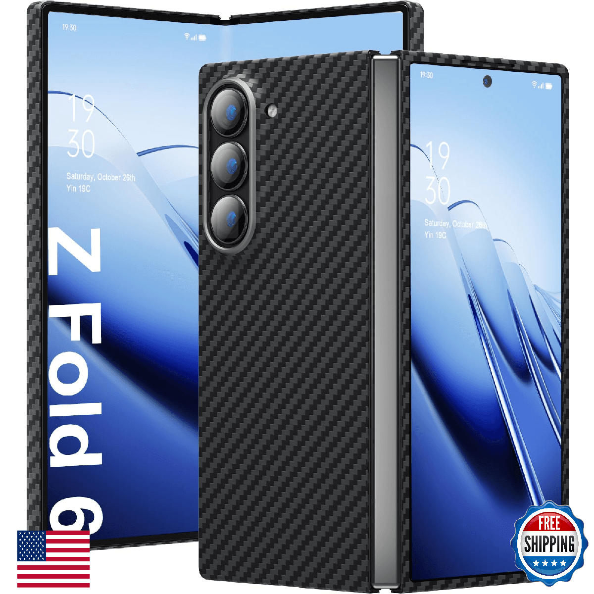 MEMUMI Real Aramid Fiber Case for Samsung Galaxy Z Fold 6 - Thin & Light - Image 1