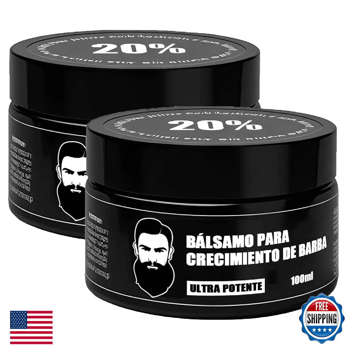 Wdvpue Estimulante de Barba, Bálsamo Para Crecimiento De Barba Ultra Potente, Ba - Image 1