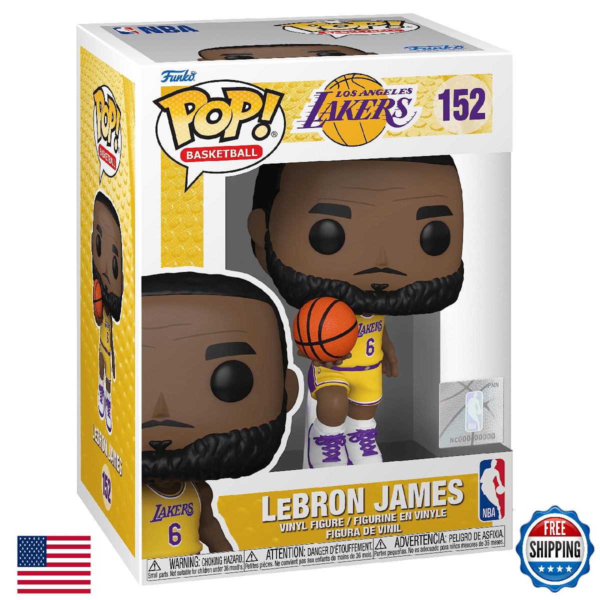 Funko Pop NBA Lakers LeBron James Vinyl Figure Collectible Gift - Image 1