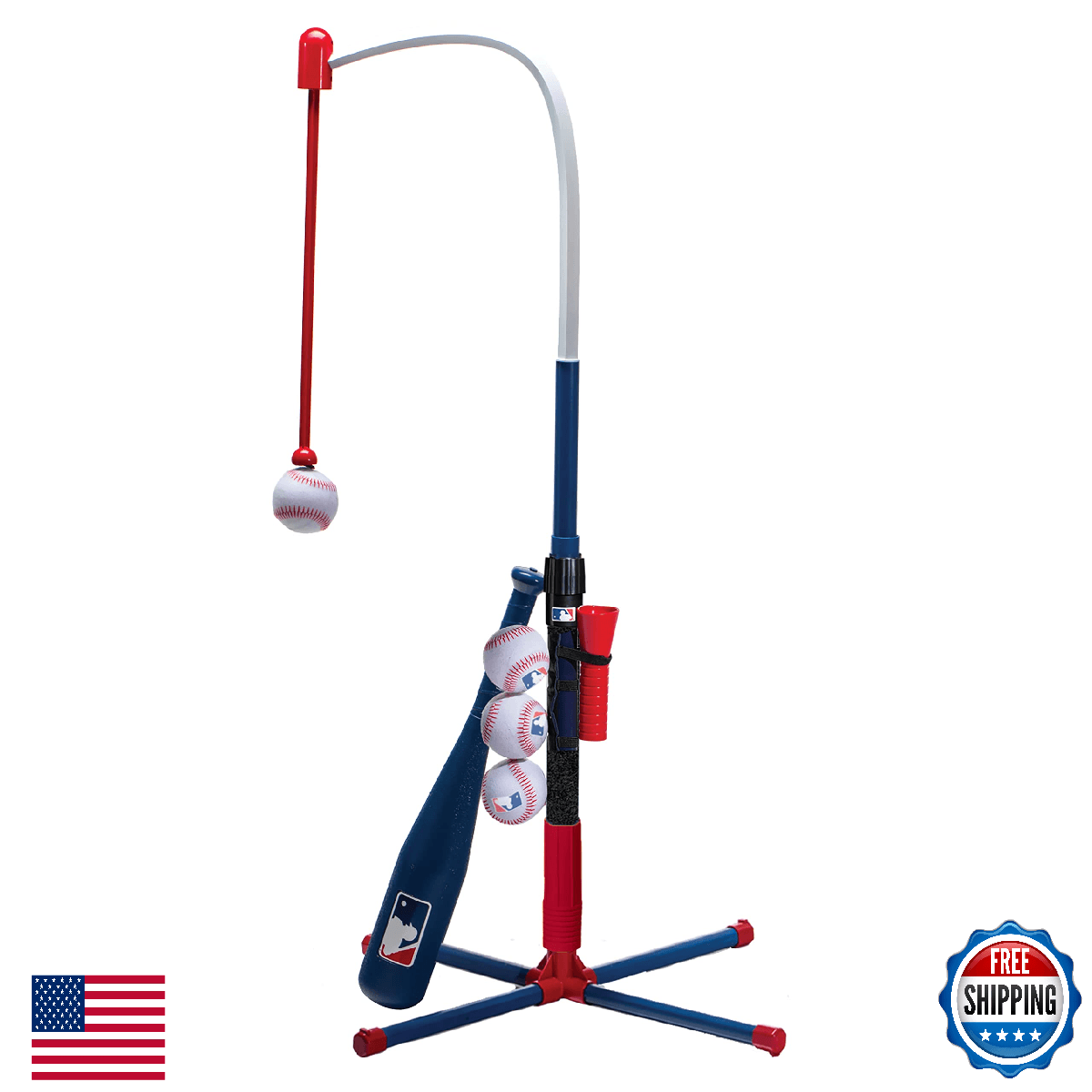 Franklin Sports MLB 2-in-1 Grow-with-Me Teeball Tee & Bat Set - Kids - Image 1