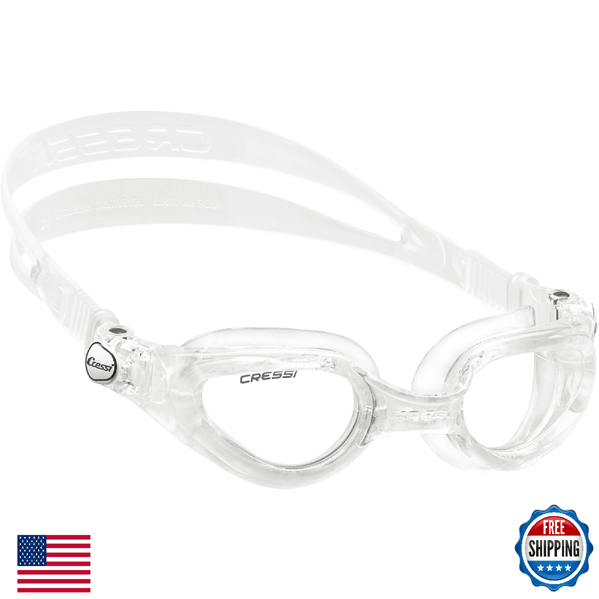 Cressi The Right Swim Goggles, Clear Lens, Anti-Fog, UV Protection - Image 1