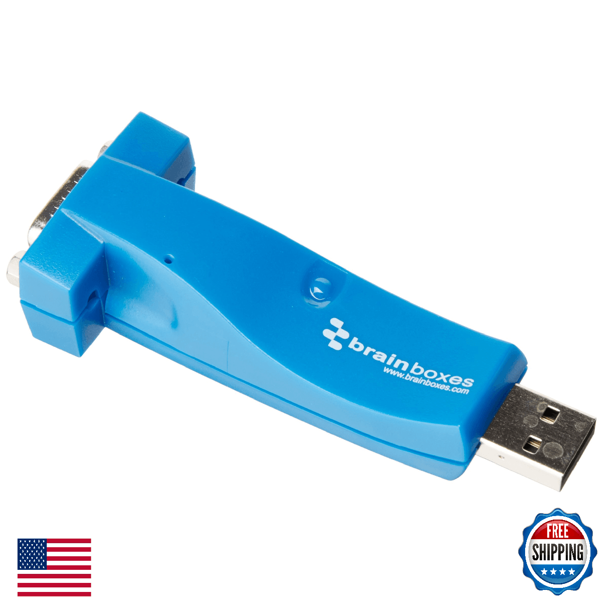 USB to Serial Adapter - Type A USB to DB-9 Male - Image 1