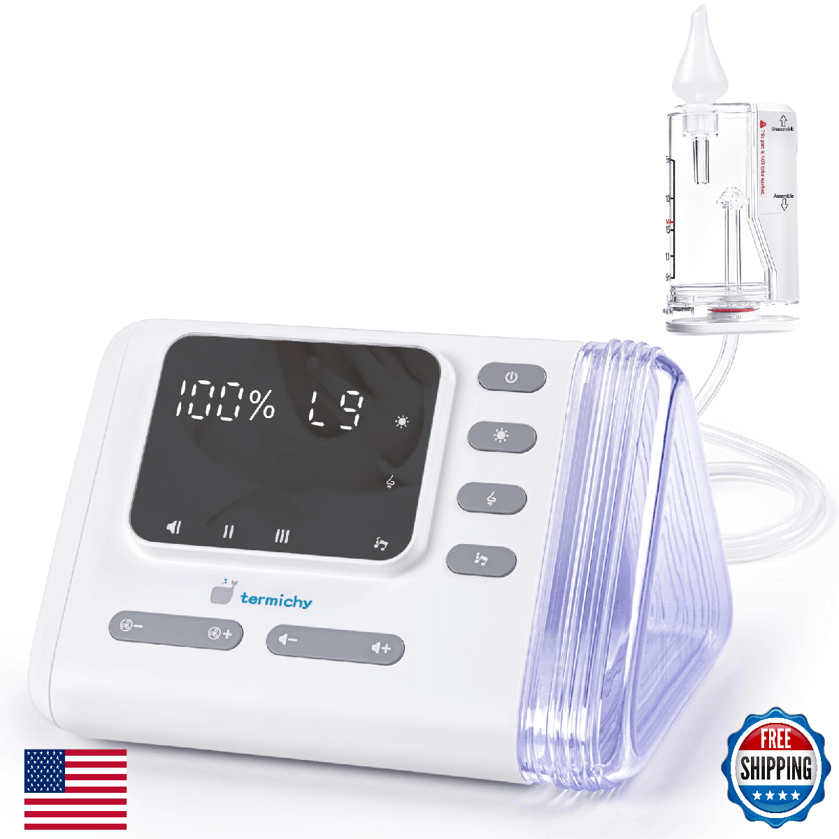 Termichy Electric Nasal Aspirator for Babies: Rechargeable 9 Levels Suction Nose - Image 1