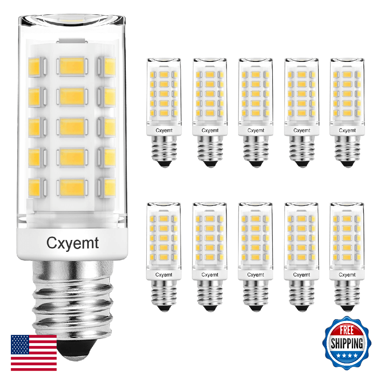 Cxyemt E12 LED Bulb 4W Equivalent 40 Watt, 4000K Natural White T4 E12 Base Cande - Image 1